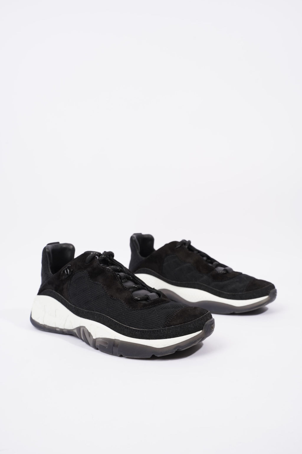 Chanel CC Logo Runners Black / White EU 40.5 / UK 7.5