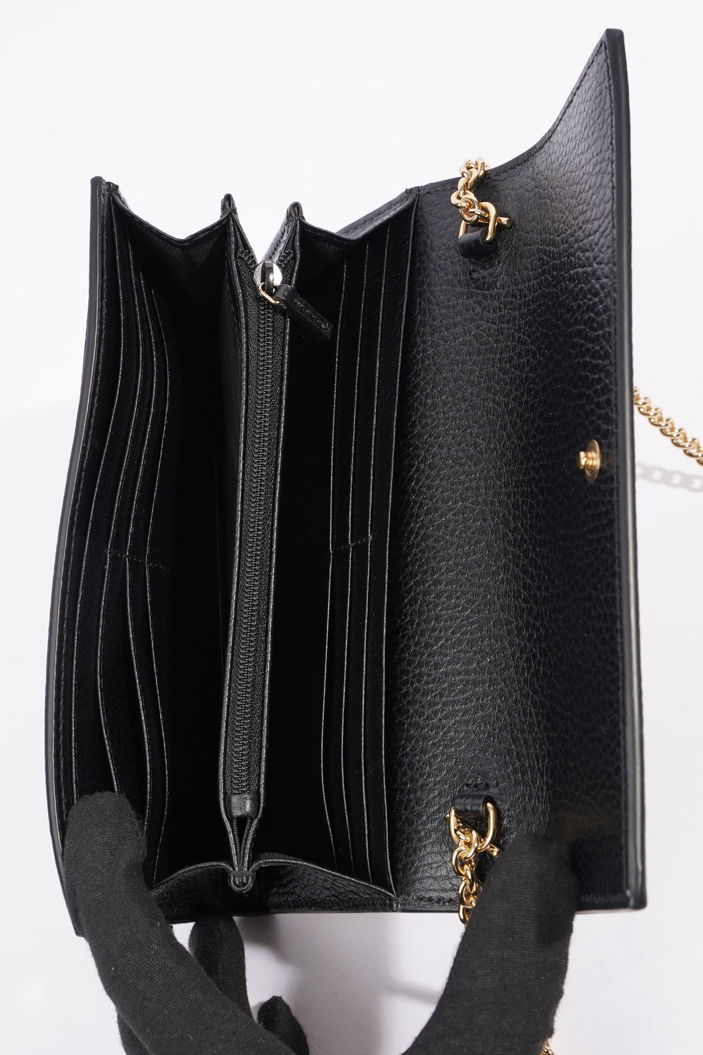 Gucci GG Marmont Chain Wallet Monogram Leather / Canvas
