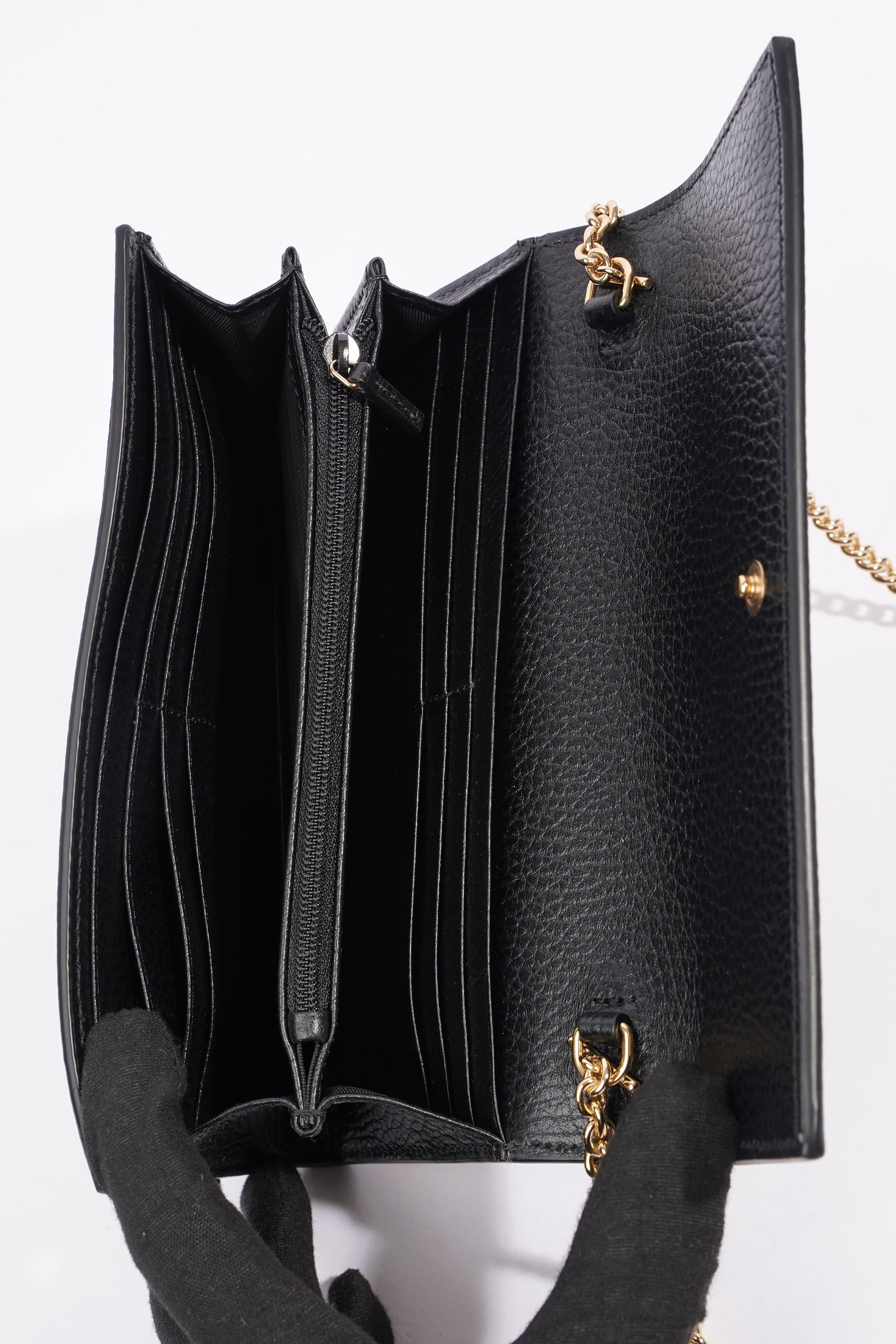 Gucci GG Marmont Chain Wallet Monogram Leather / Canvas