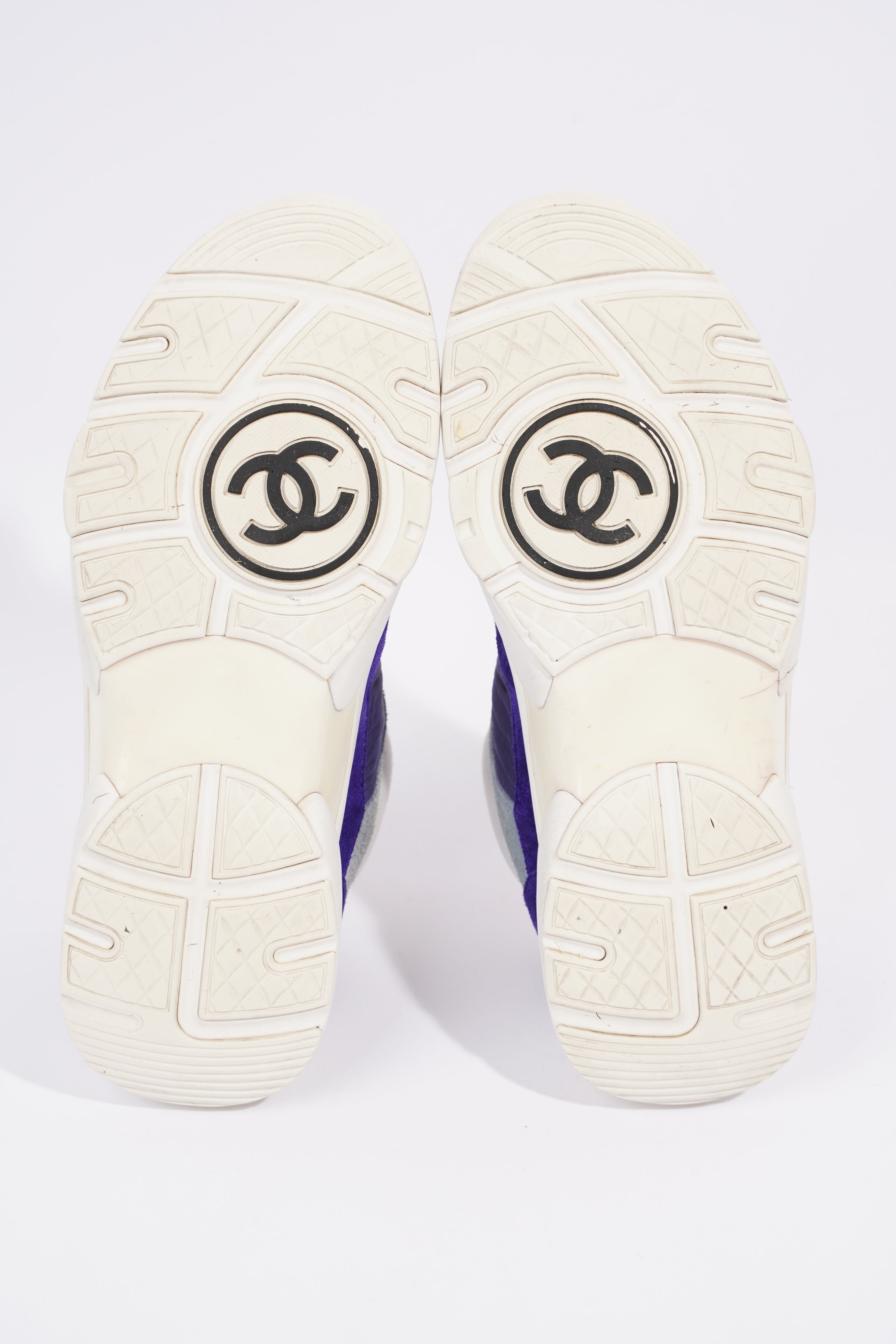 Chanel Womens CC Logo Blue / White EU 39 / UK 6