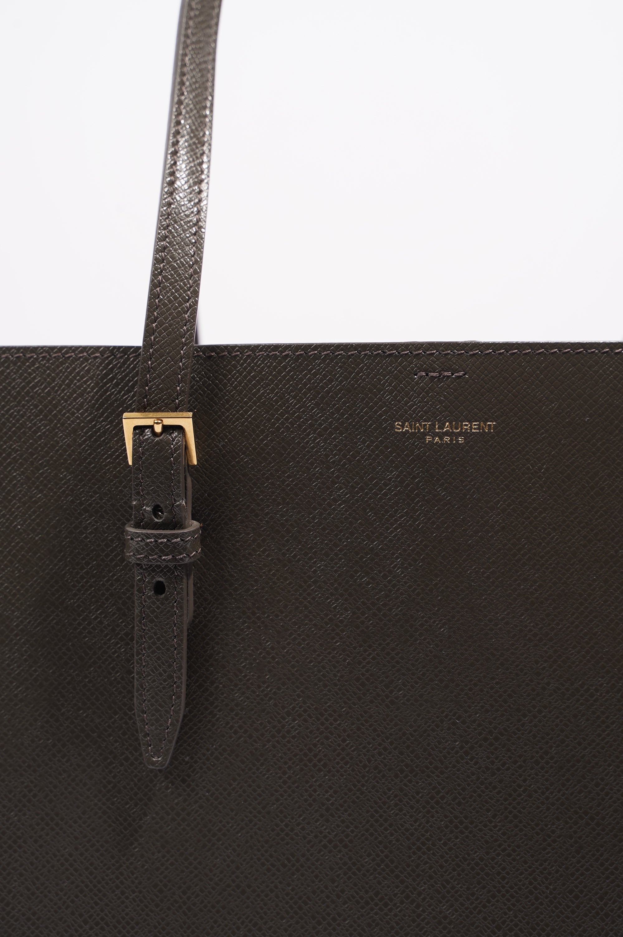 Saint Laurent Womens Shopping Tote Grey Large