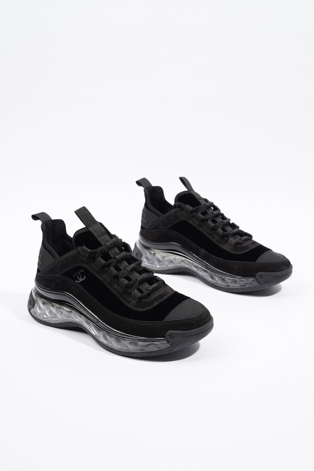 Chanel Womens CC Logo Black / Clear EU 36 / UK 3