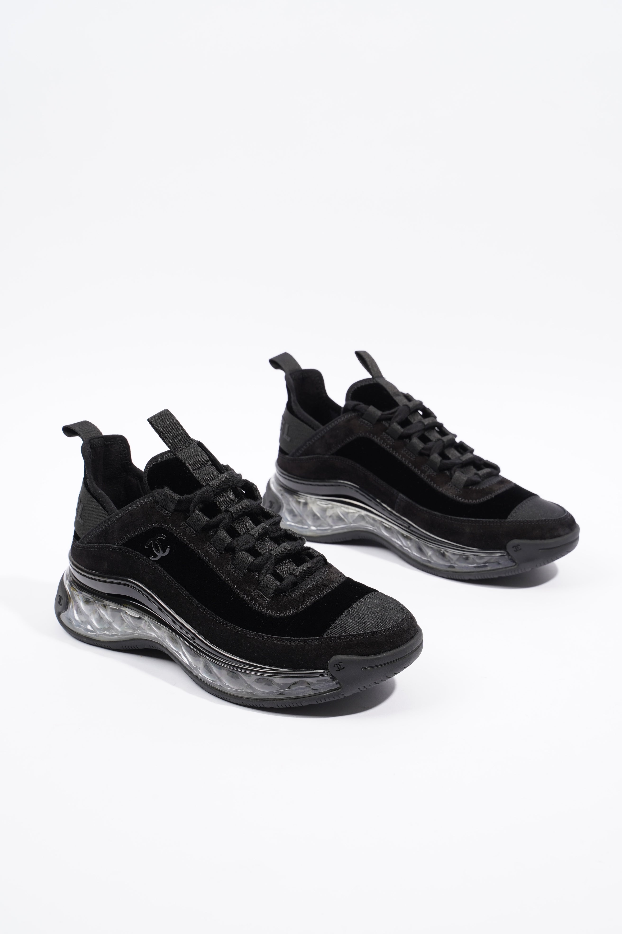 Chanel Womens CC Logo Black / Clear EU 36 / UK 3
