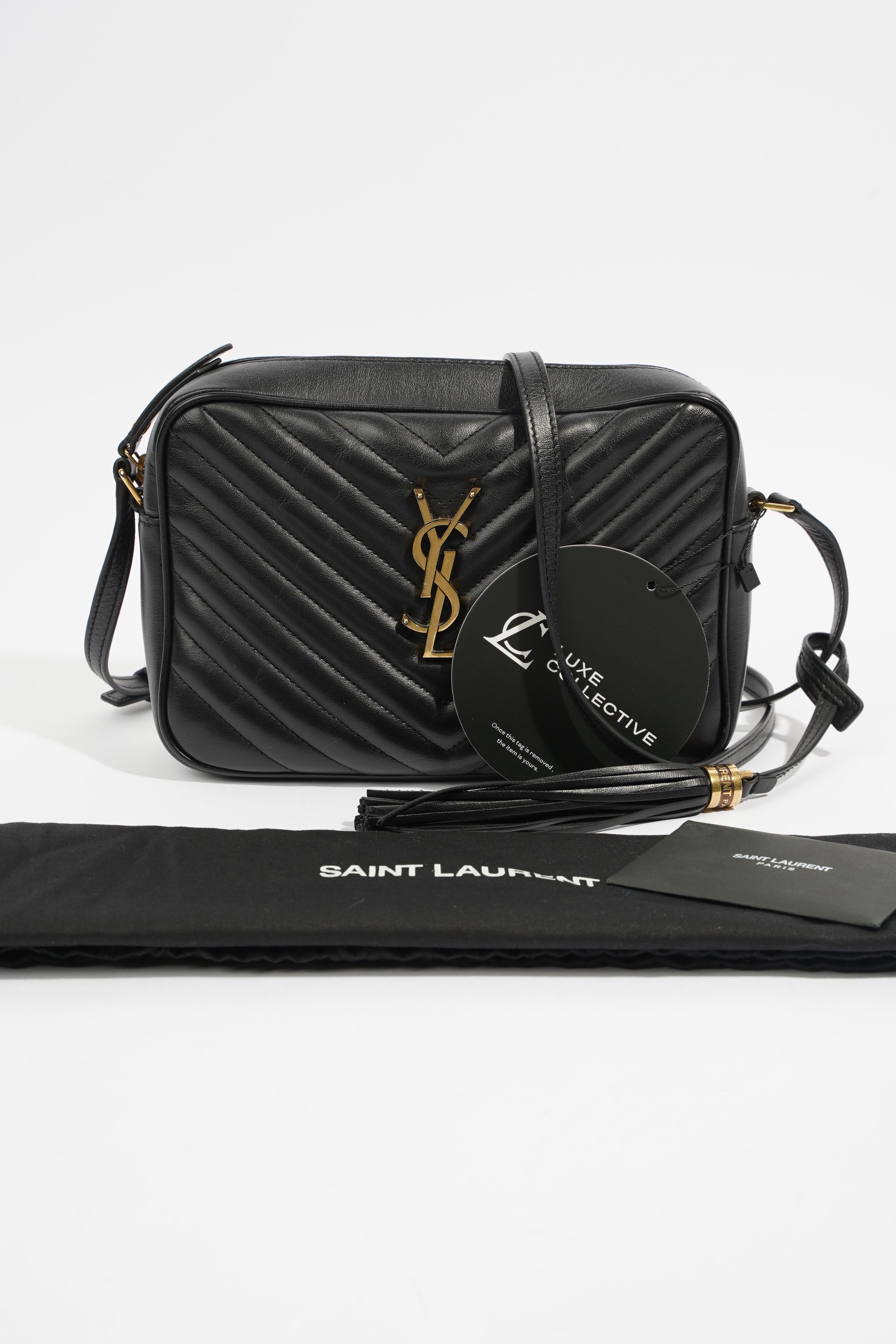 Saint Laurent Lou Camera Black Calfskin Leather