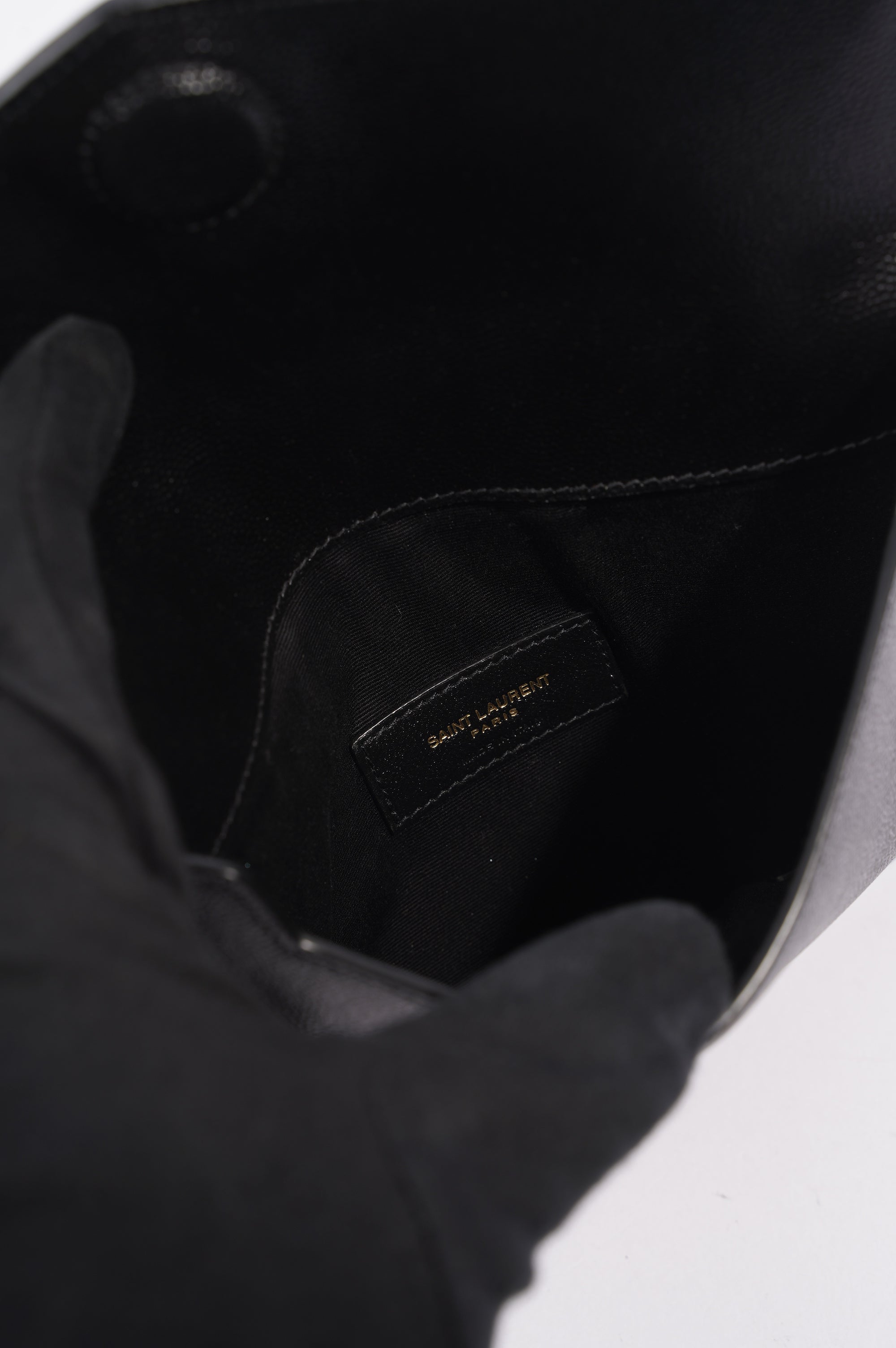 Saint Laurent Womens Uptown Pouch Black Small