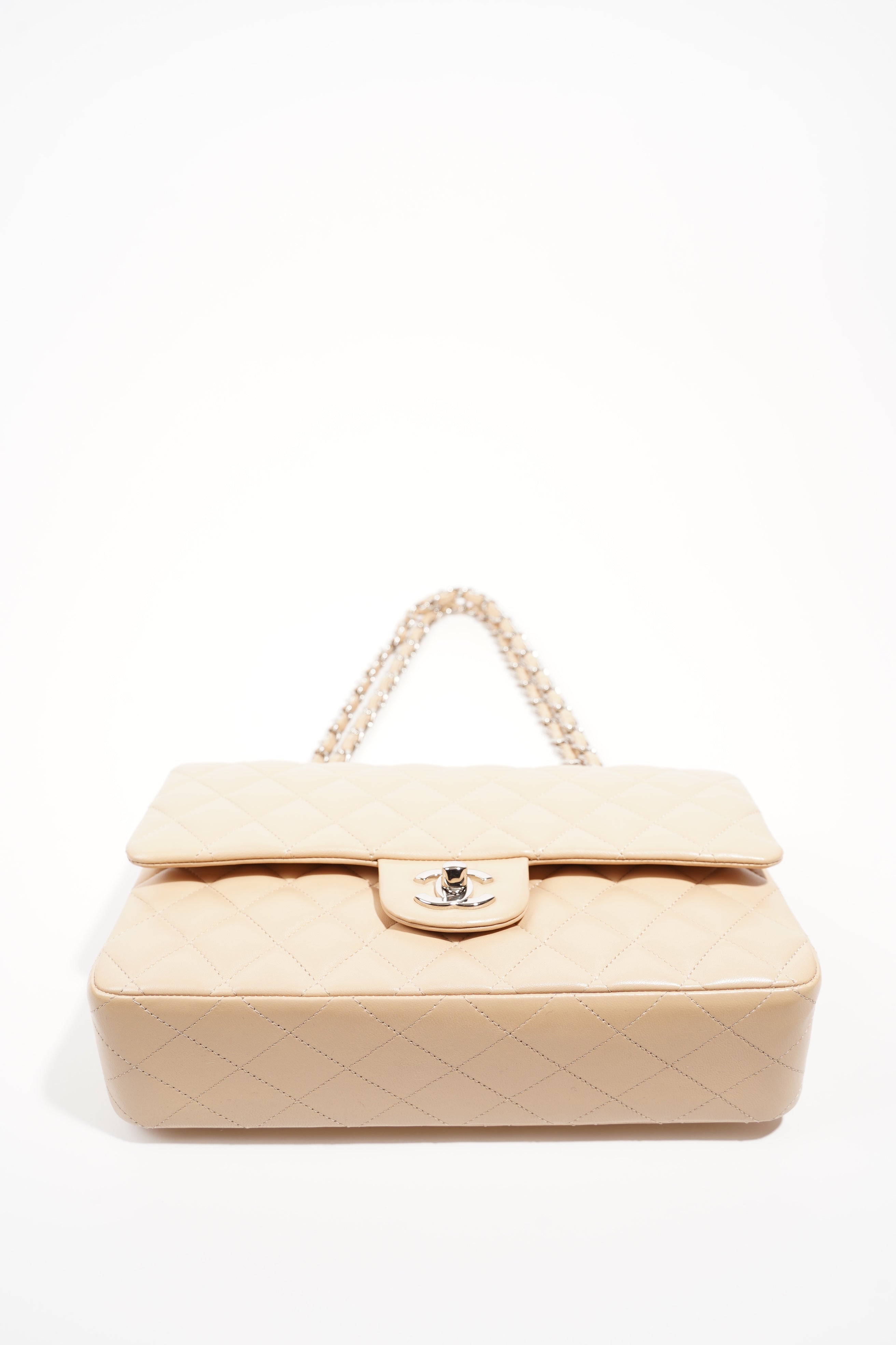 Chanel Womens Classic Flap Beige Medium