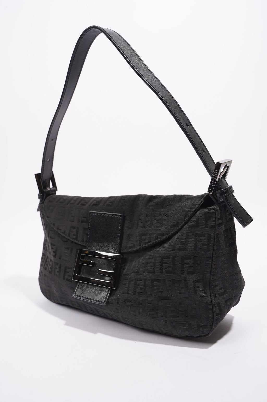 Fendi Womens Baguette Bag Black Small