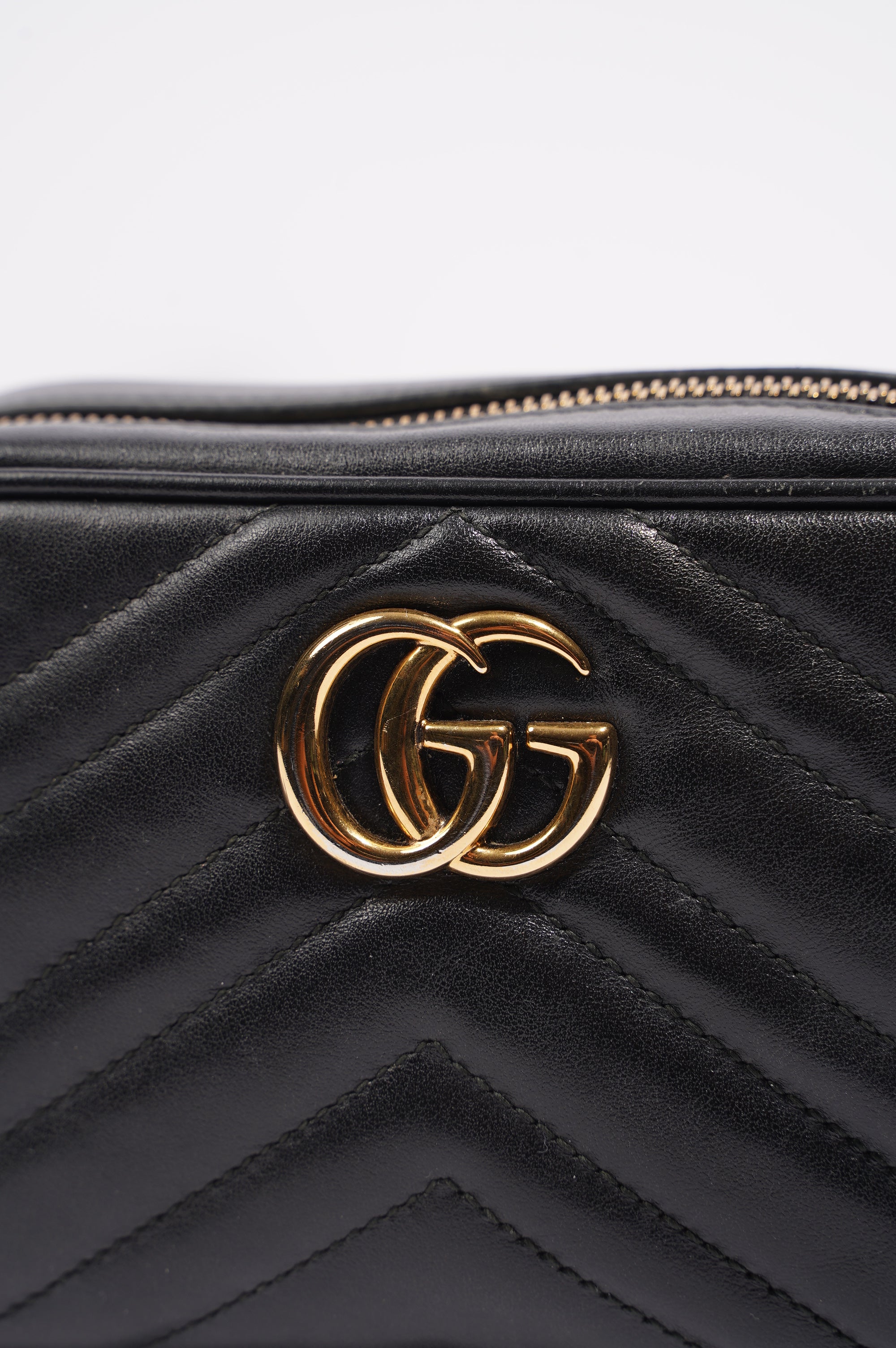 Gucci Womens GG Marmont Black Mini