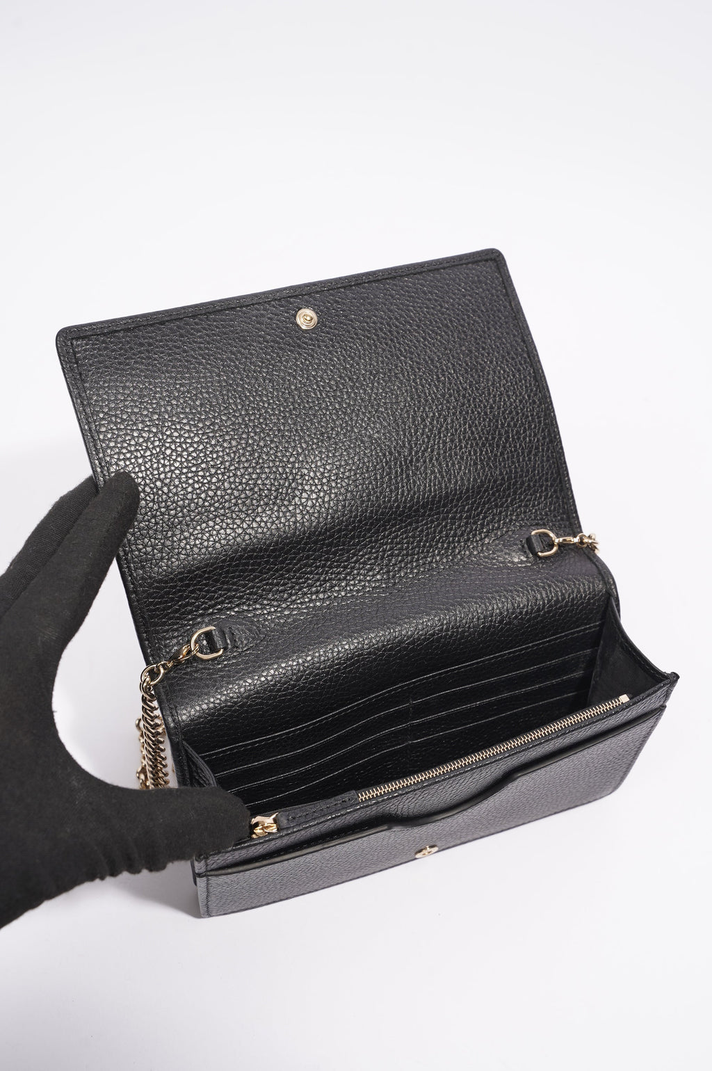 Gucci Soho Wallet on Chain Black Leather