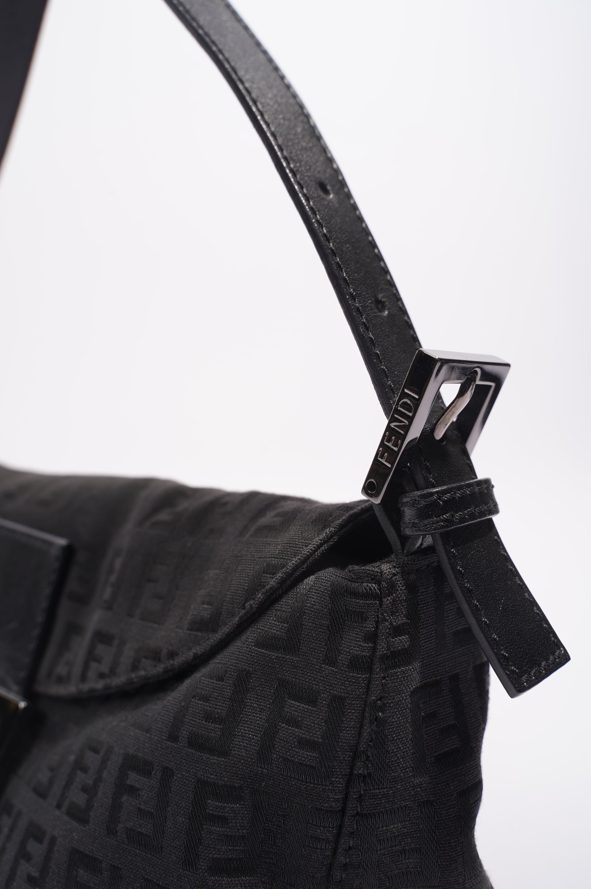 Fendi Womens Baguette Bag Black Small