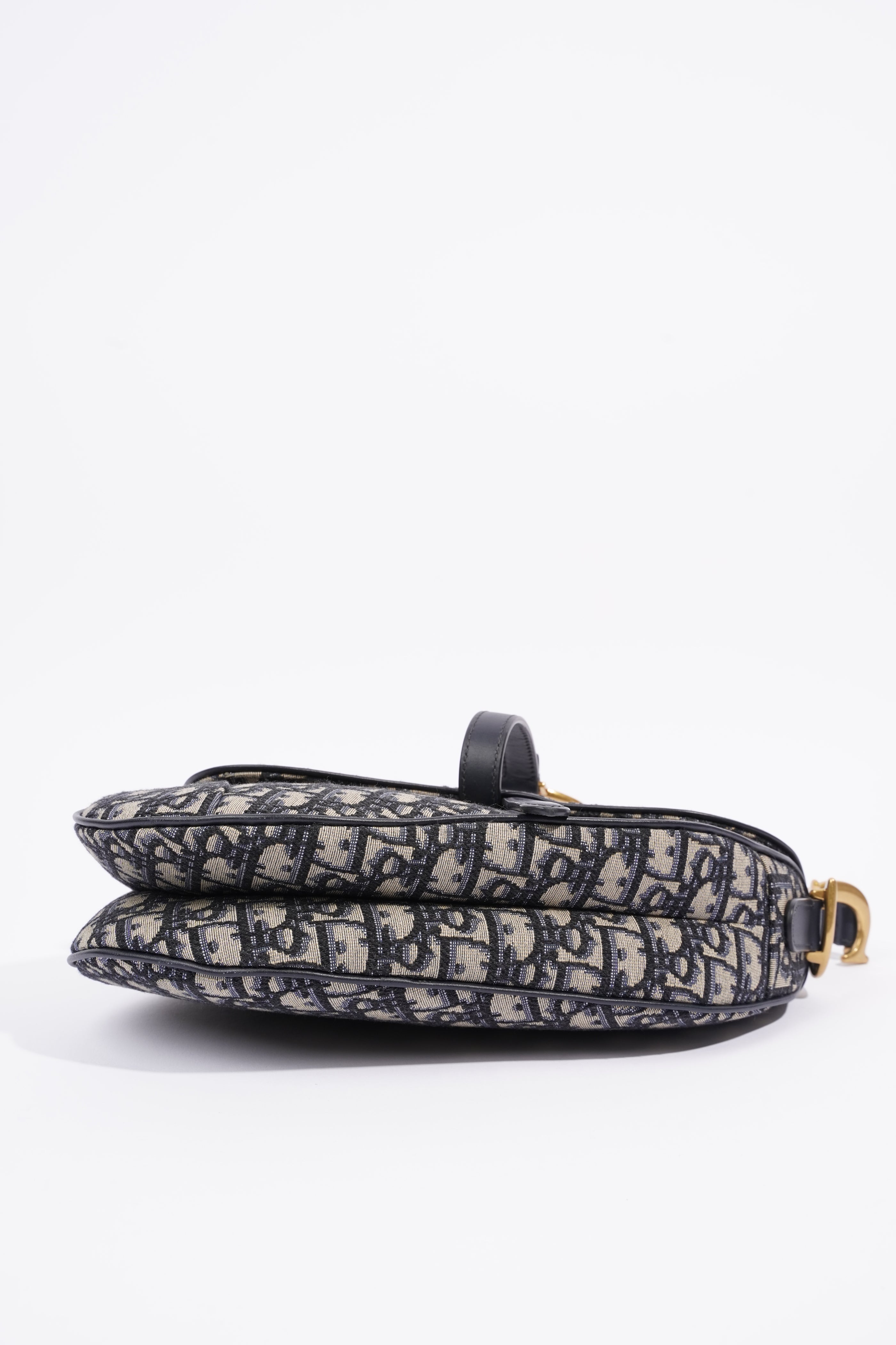 Christian Dior Womens Saddle Bag Oblique Canvas Medium