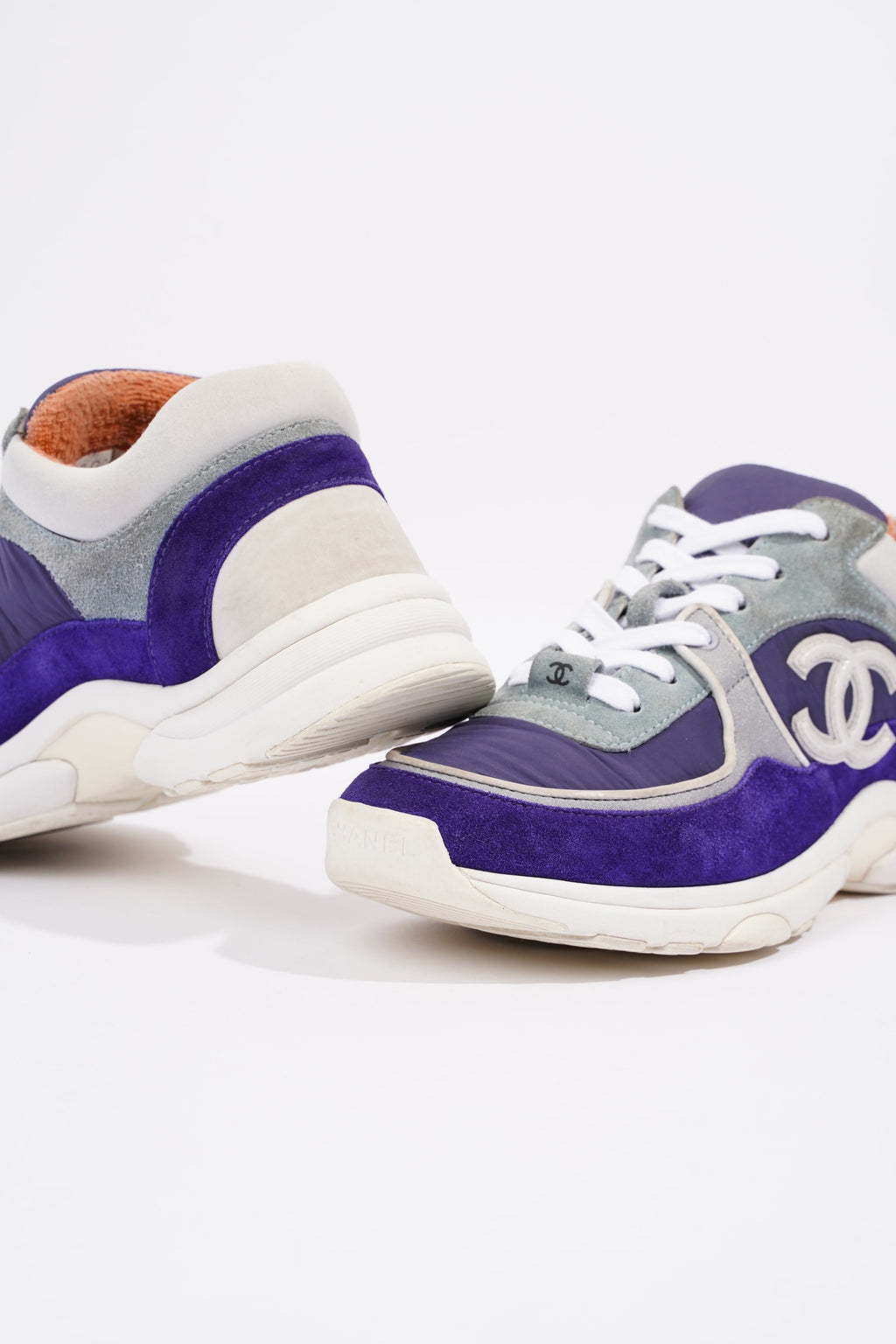 Chanel Womens CC Logo Blue / White EU 39 / UK 6