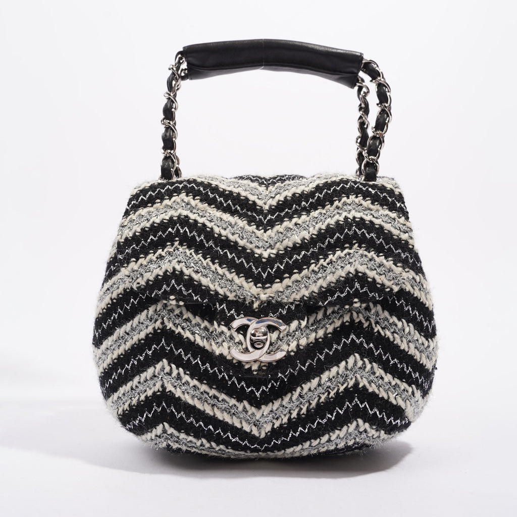 Chanel Womens Chevron Tweed Multi