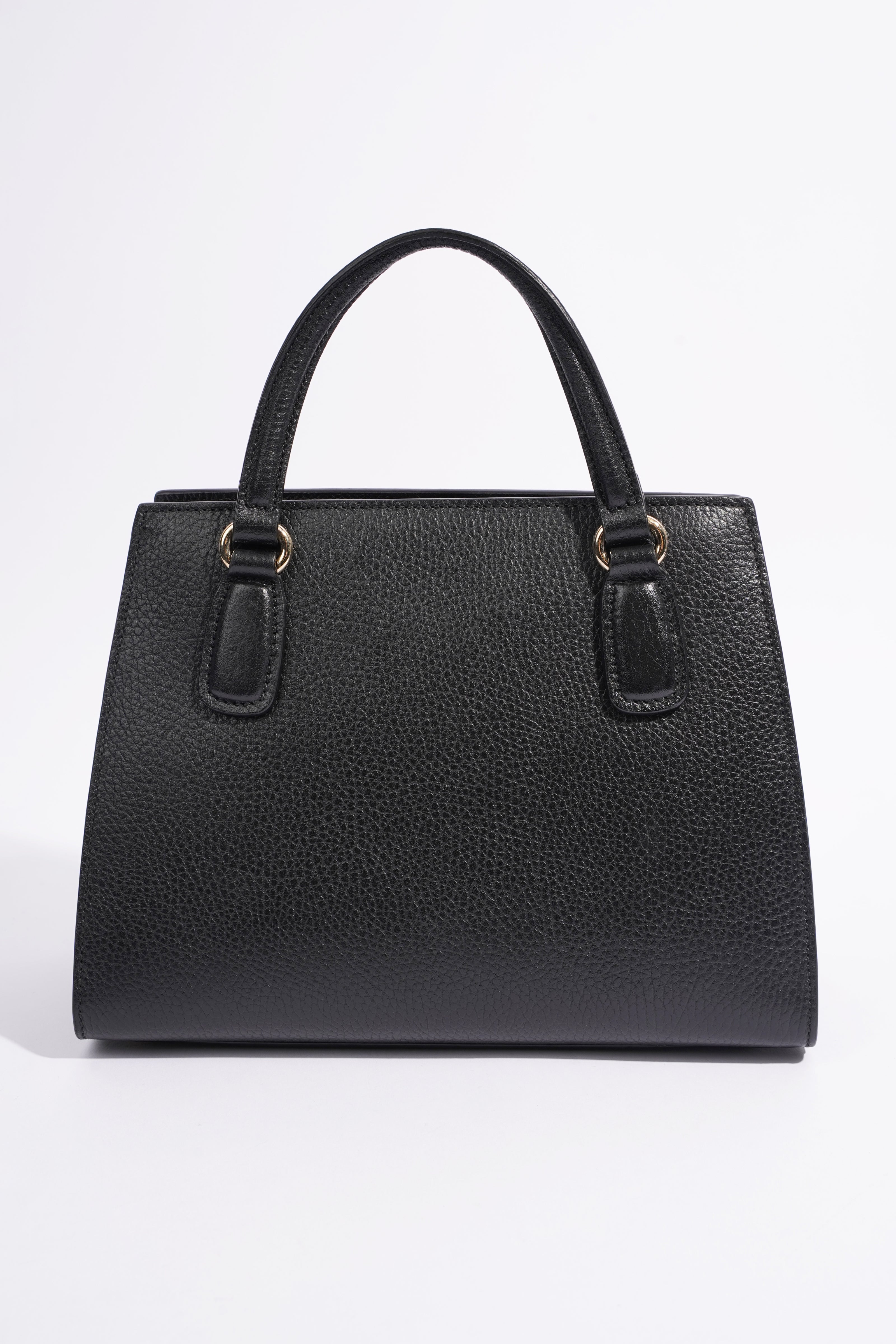 Gucci Womens Soho Tote Bag Black Leather Small