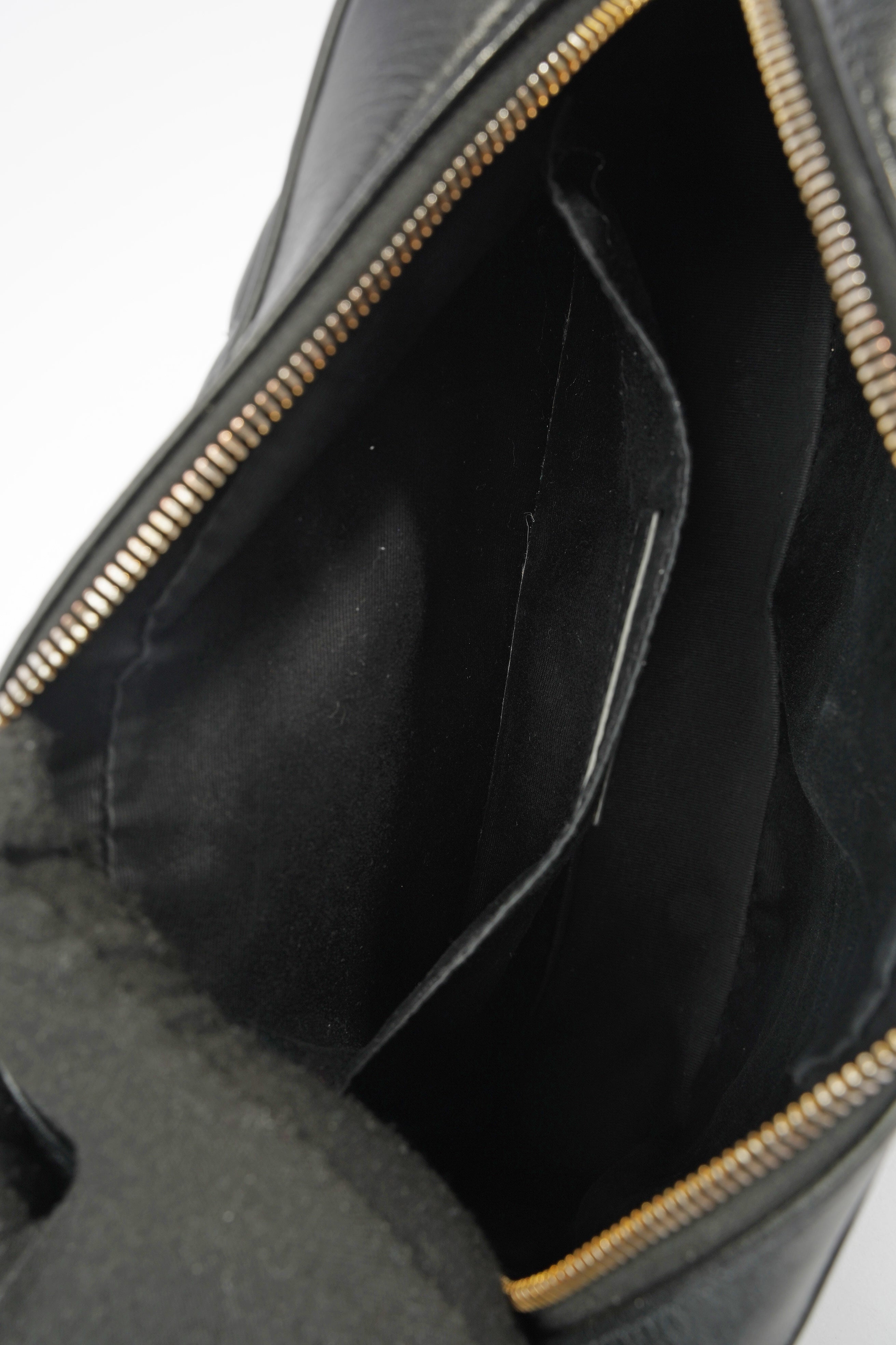 Saint Laurent Lou Camera Black Calfskin Leather