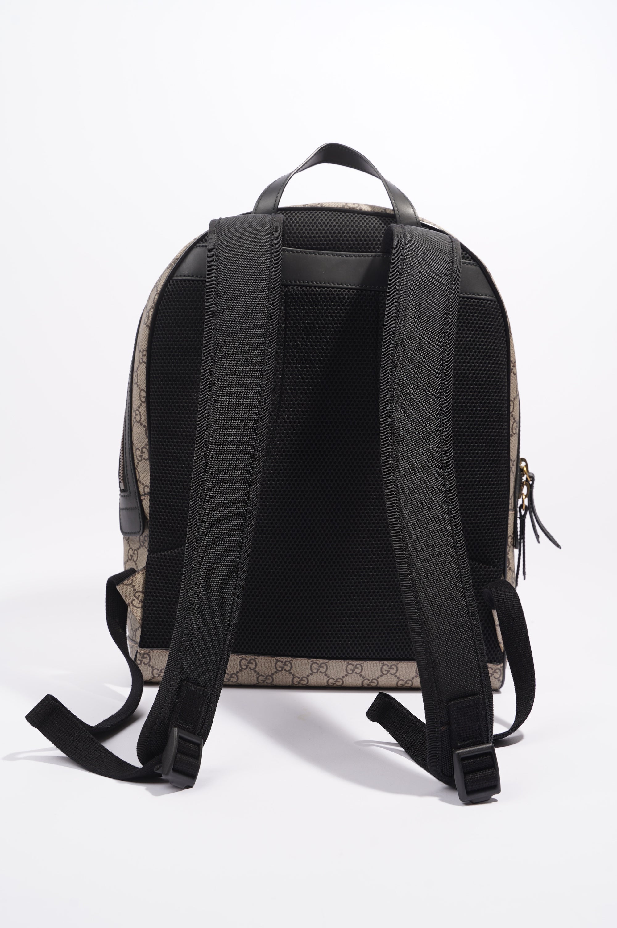 Gucci Womens Bee Backpack Brown Canvas