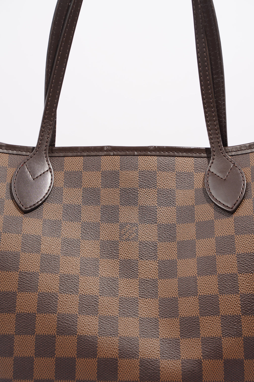 Louis Vuitton Womens Neverfull Bag Damier Ebene Canvas MM