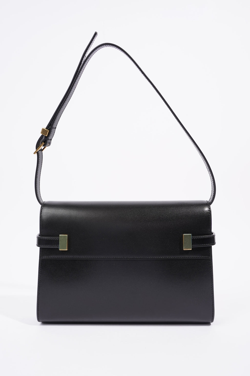 Saint Laurent Manhattan Shoulder Bag Black Leather Small