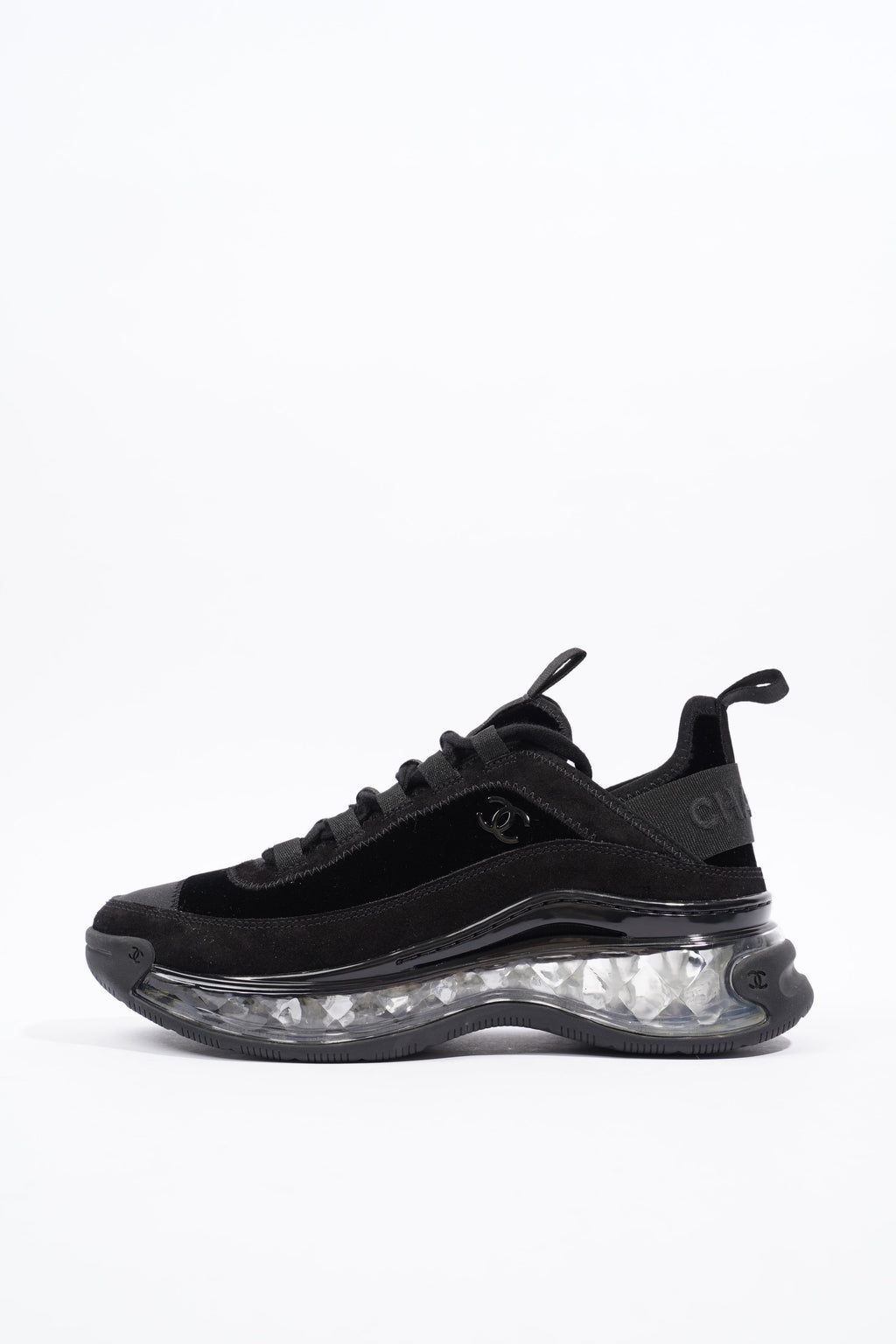 Chanel Womens CC Logo Black / Clear EU 36 / UK 3
