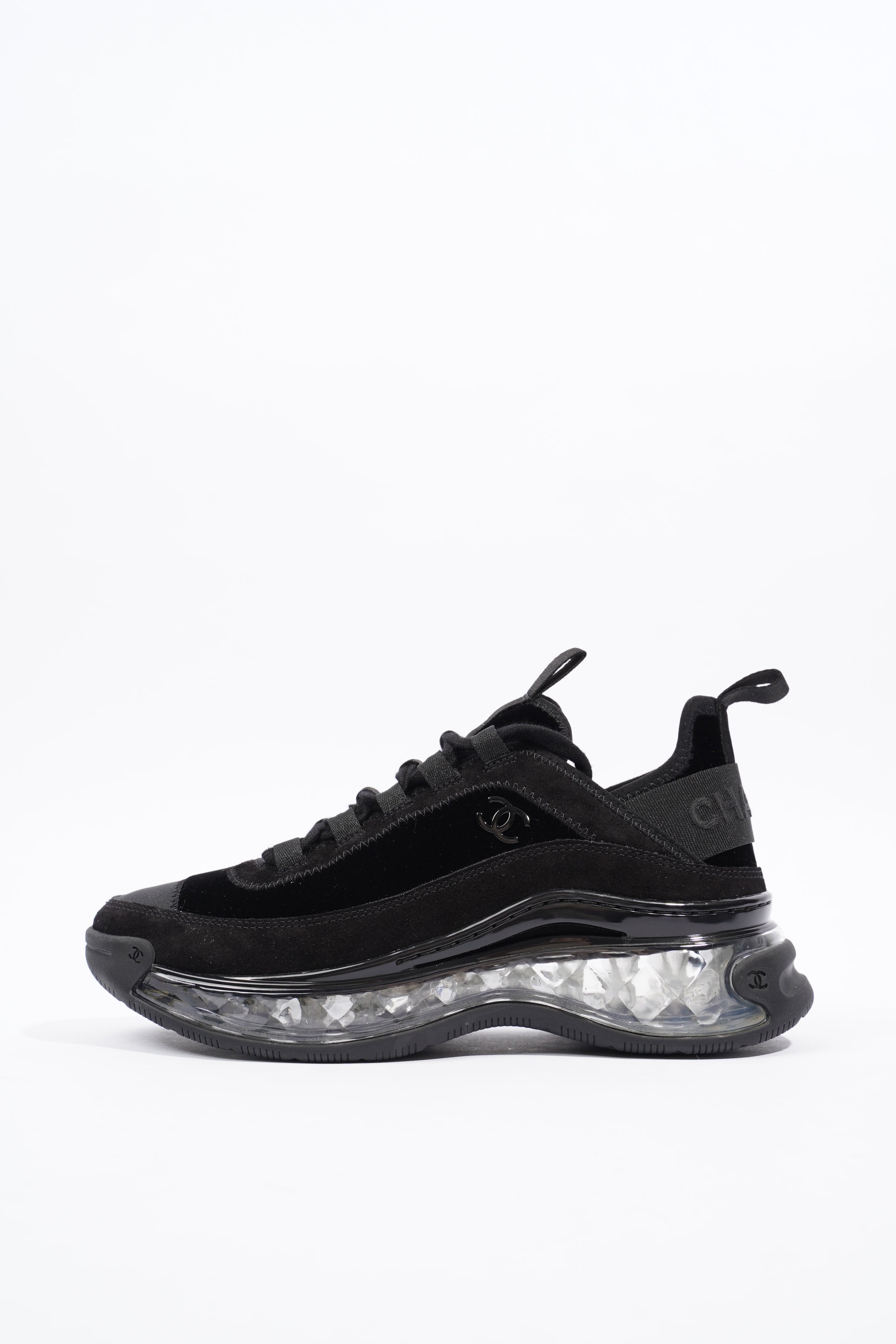 Chanel Womens CC Logo Black / Clear EU 36 / UK 3