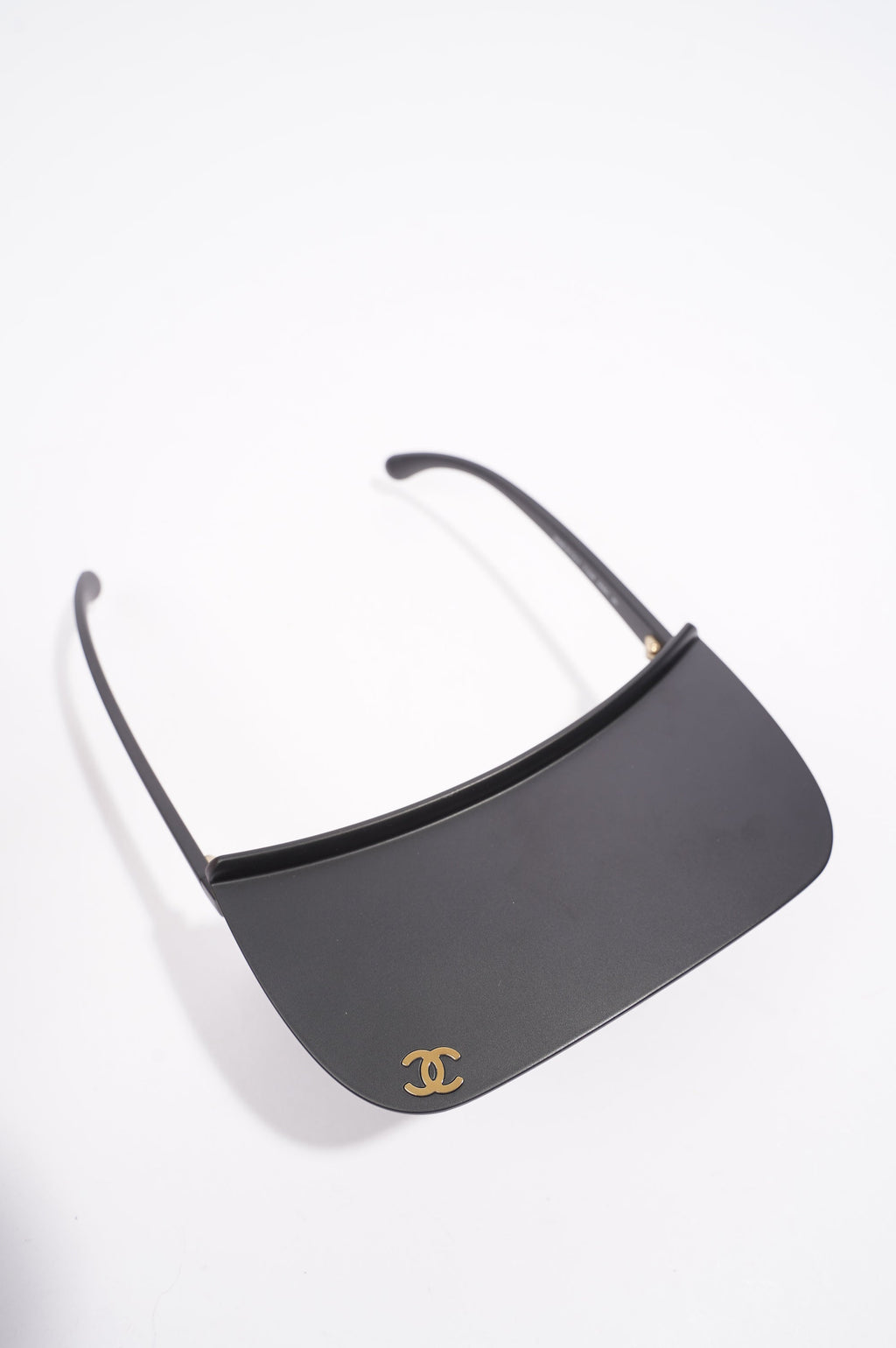Chanel Womens Visor Sunglasses Black Acetate