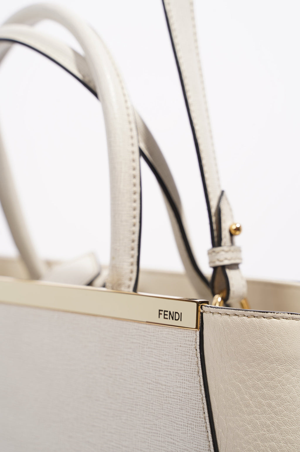 Fendi Womens 2Jours Grey / Beige Large