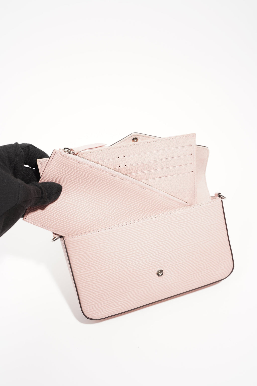 Louis Vuitton Womens Pochette Felicie Rose Epi Leather