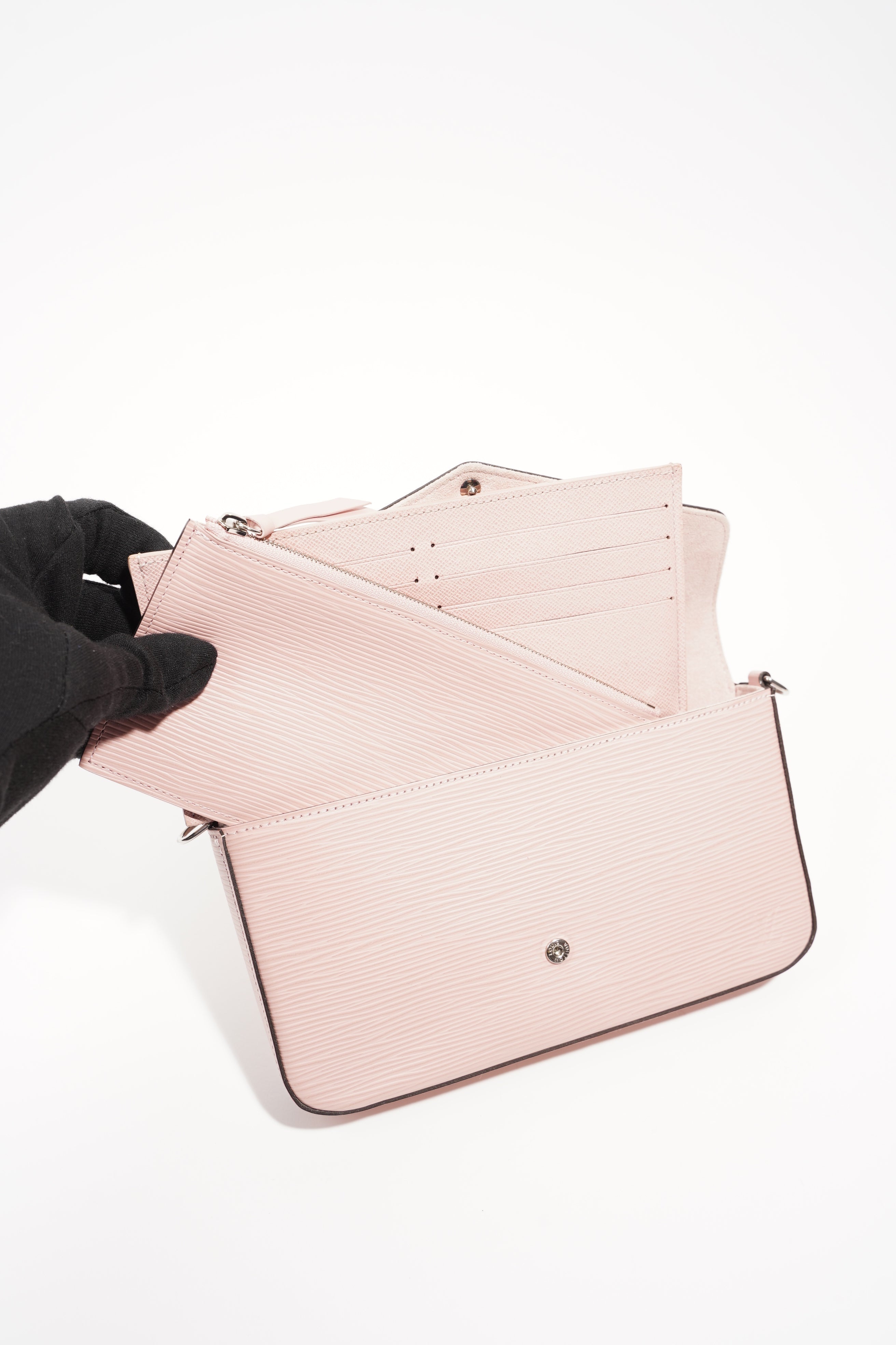 Louis Vuitton Womens Pochette Felicie Rose Epi Leather