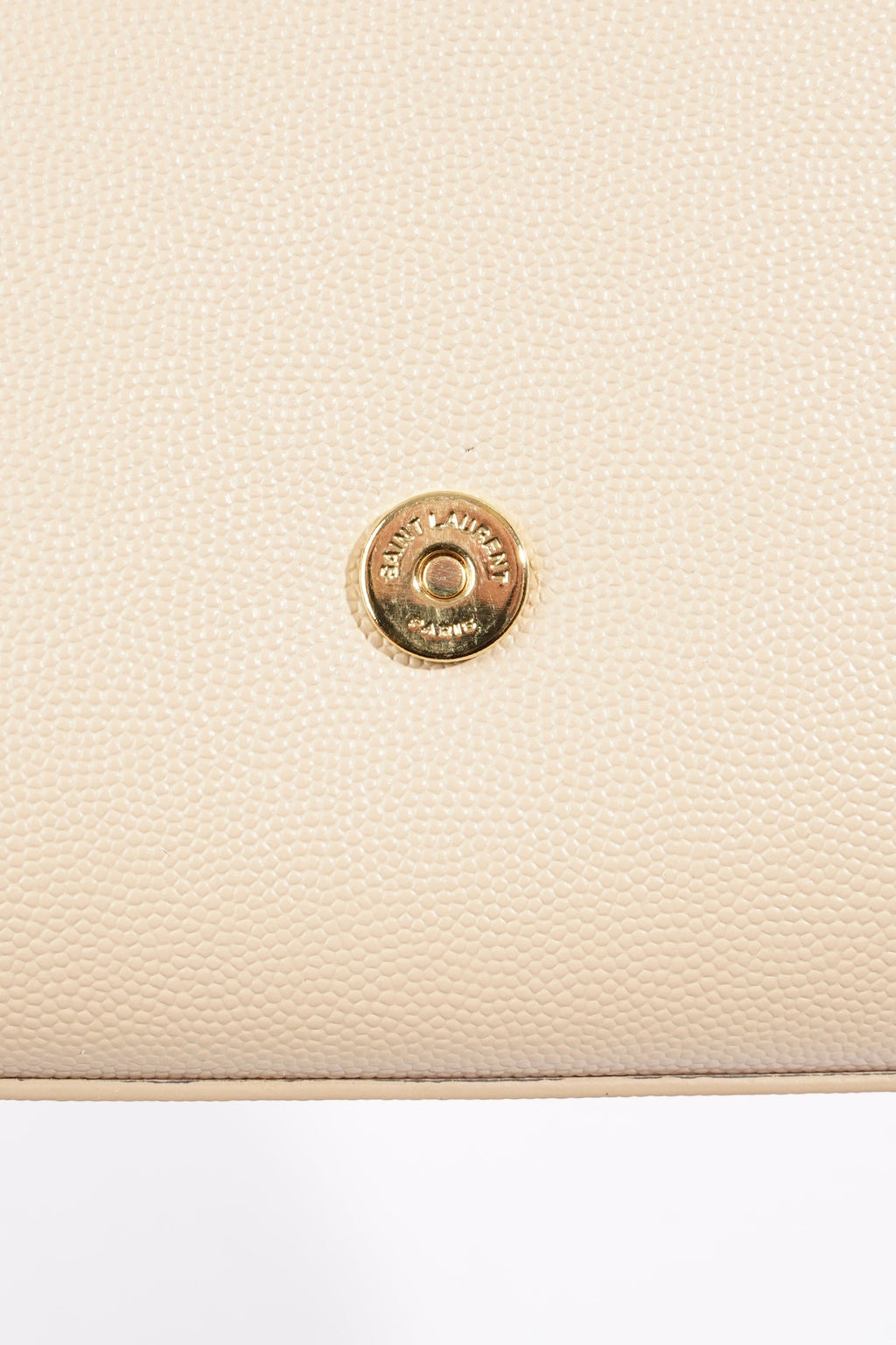 Saint Laurent Kate Clutch Cream Leather