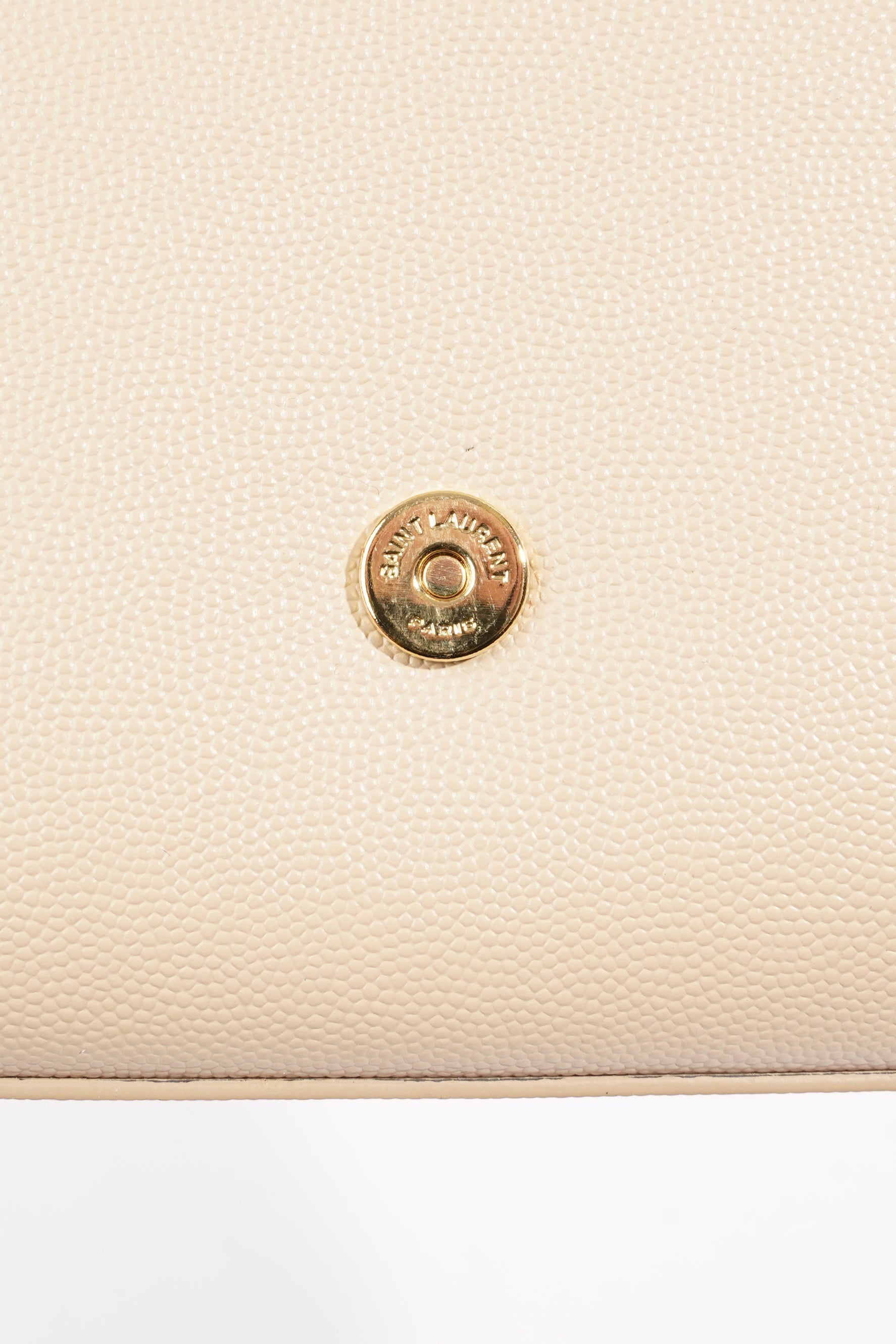 Saint Laurent Kate Clutch Cream Leather