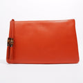 Gucci Clutch Bag Bamboo Burnt Orange Leather