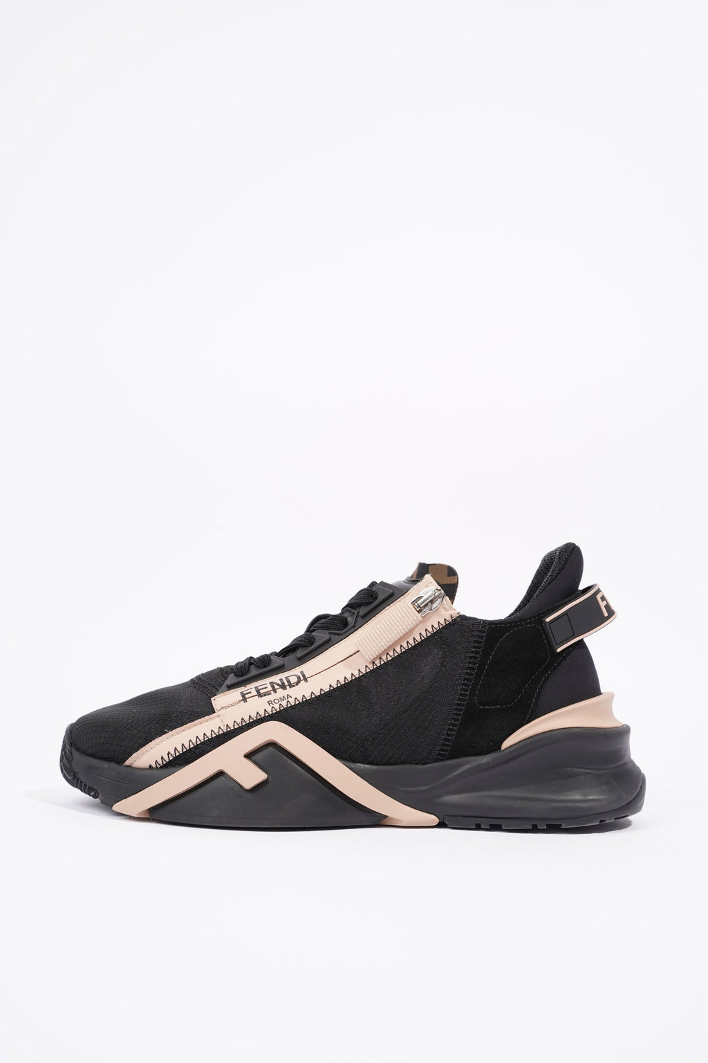Fendi Womens Flow Sneaker Black / Nude EU 37 / UK 4