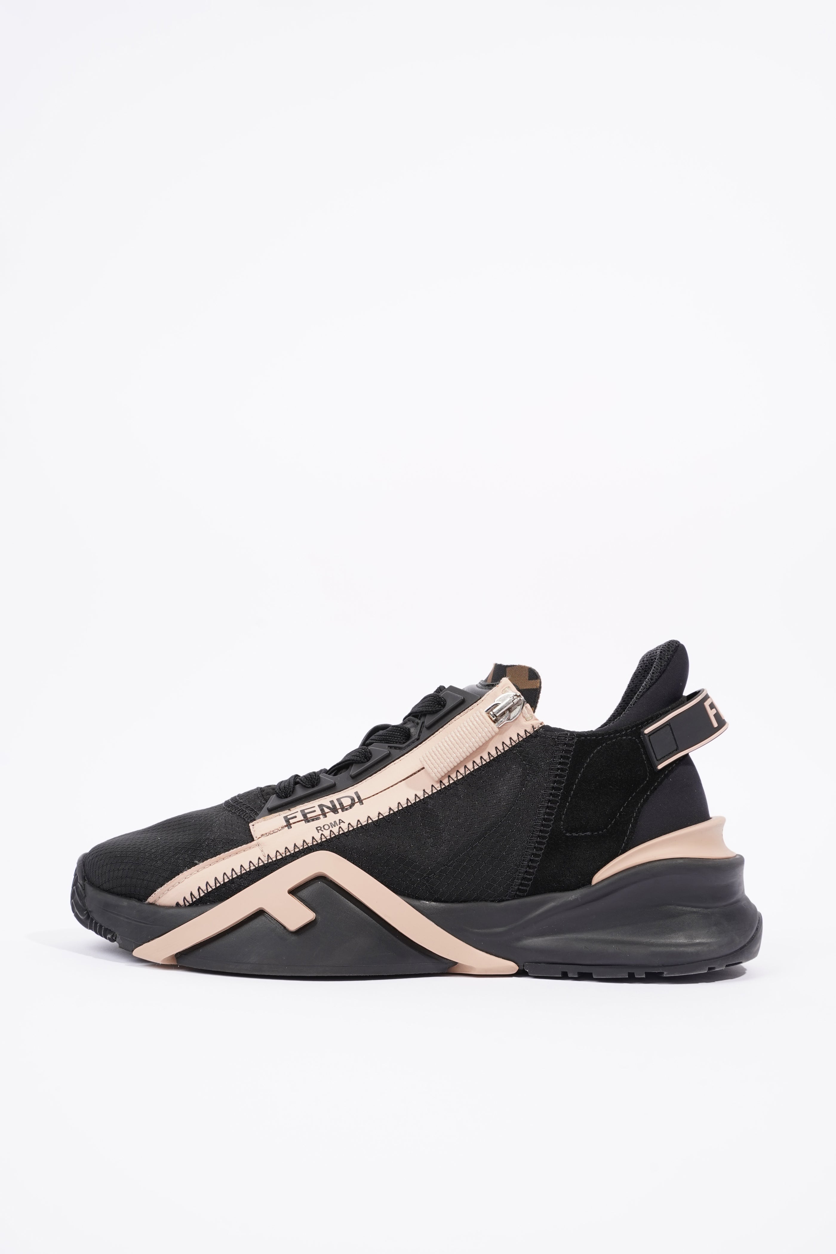 Fendi Womens Flow Sneaker Black / Nude EU 37 / UK 4