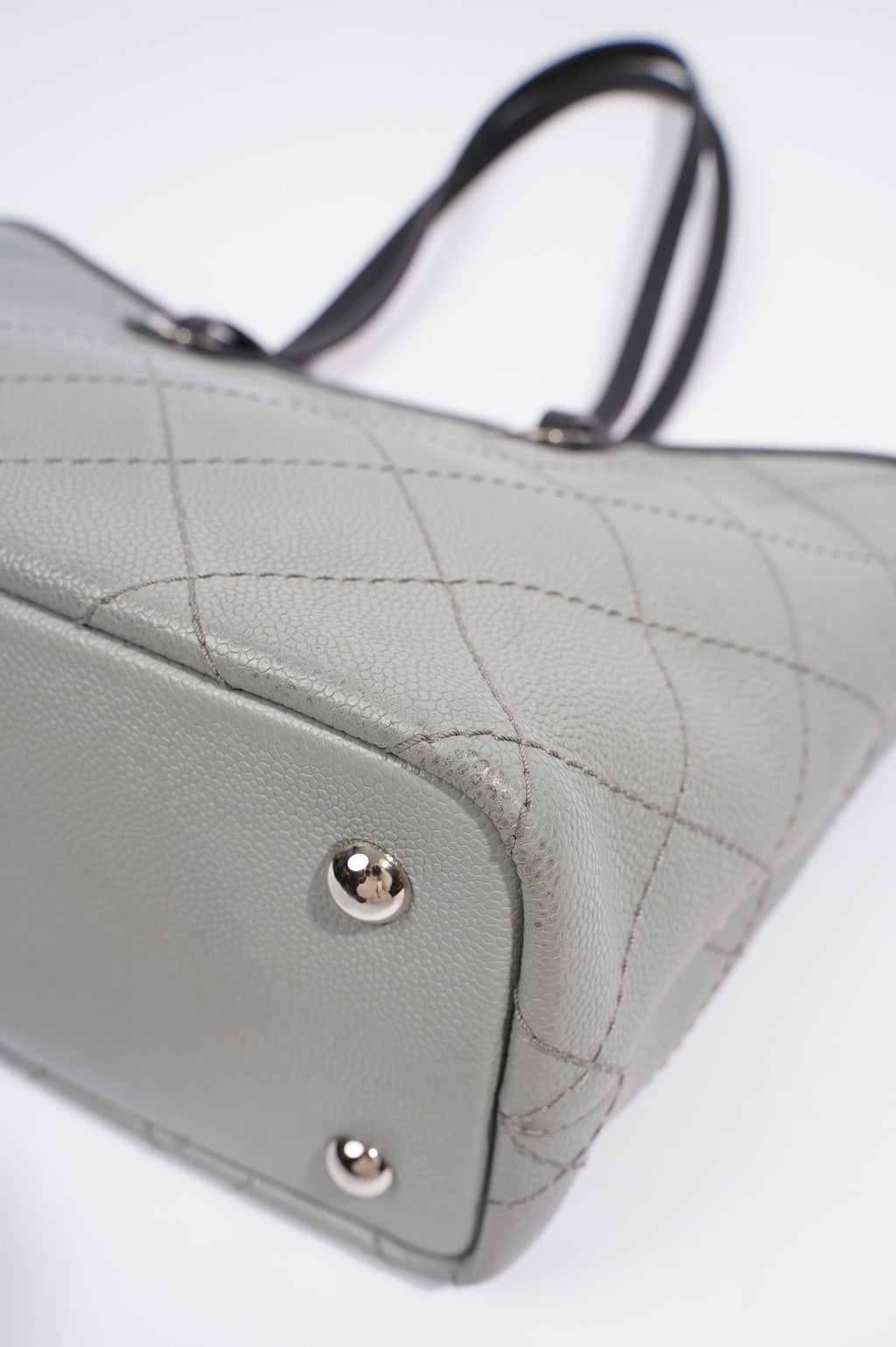 Chanel Womens Fever Shopping Tote Grey Caviar