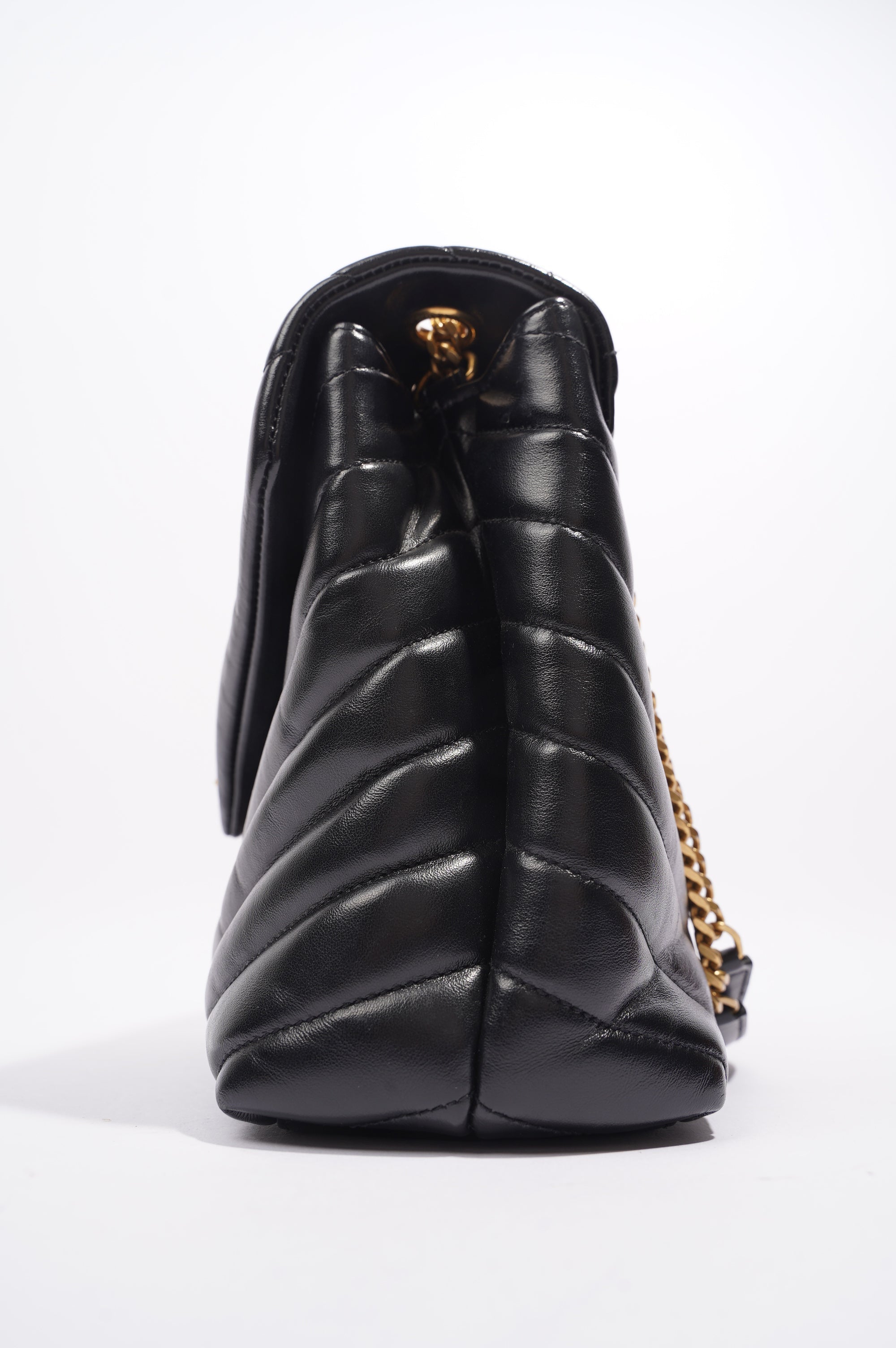 Saint Laurent Womens Lou Lou Black / Gold Medium