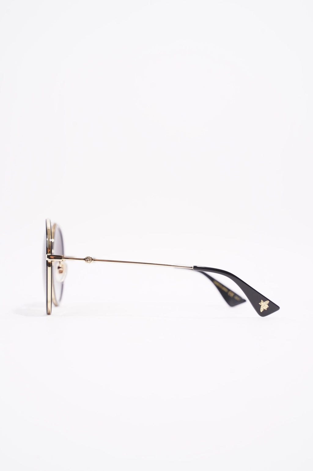 Gucci Womens GG0061S Sunglasses Black / Gold 140