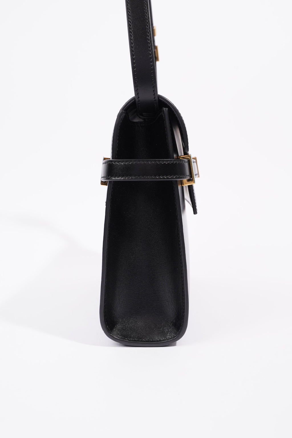 Saint Laurent Manhattan Shoulder Bag Black Leather Small