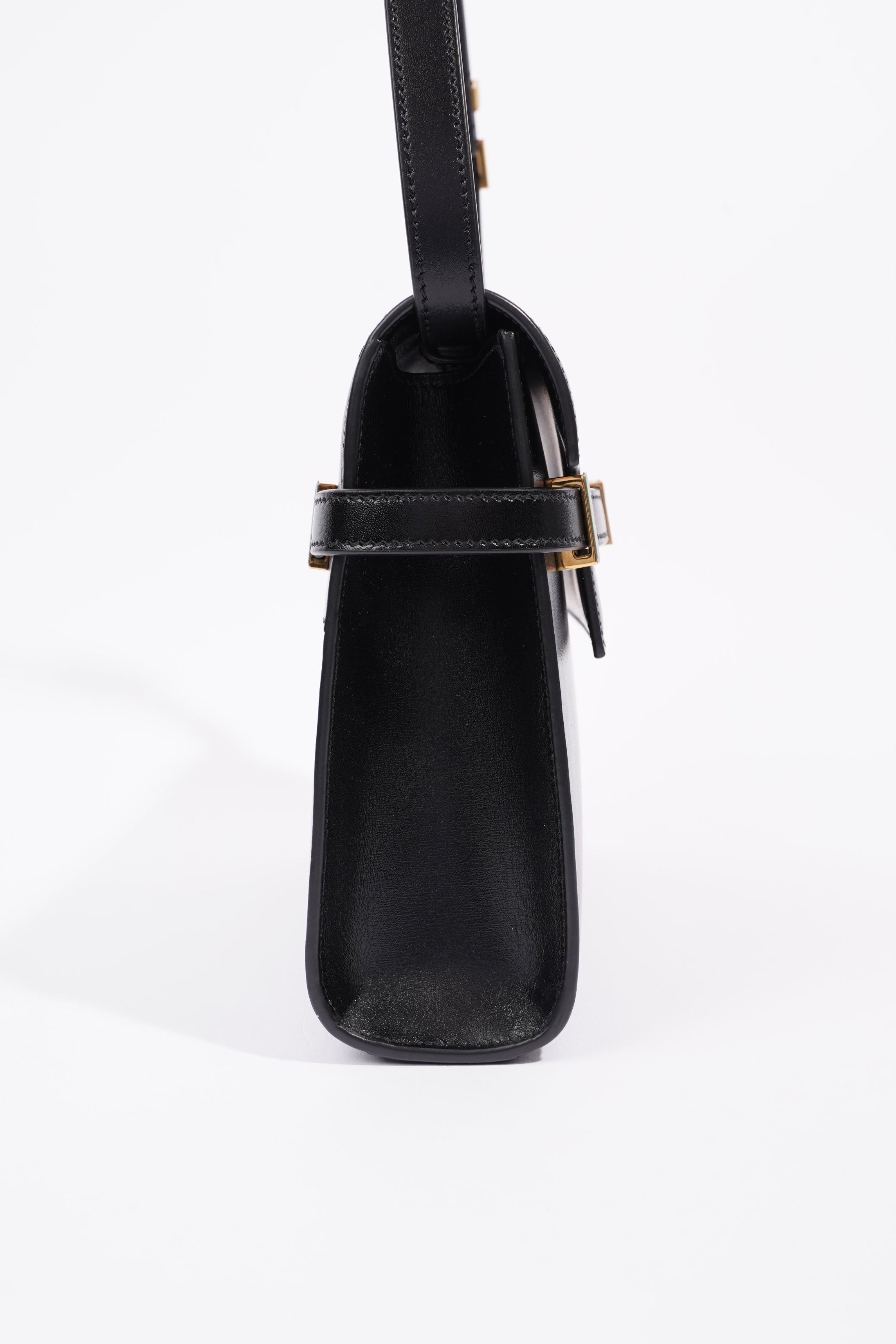 Saint Laurent Manhattan Shoulder Bag Black Leather Small