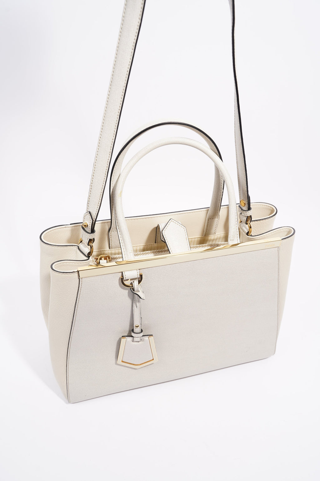 Fendi Womens 2Jours Grey / Beige Large