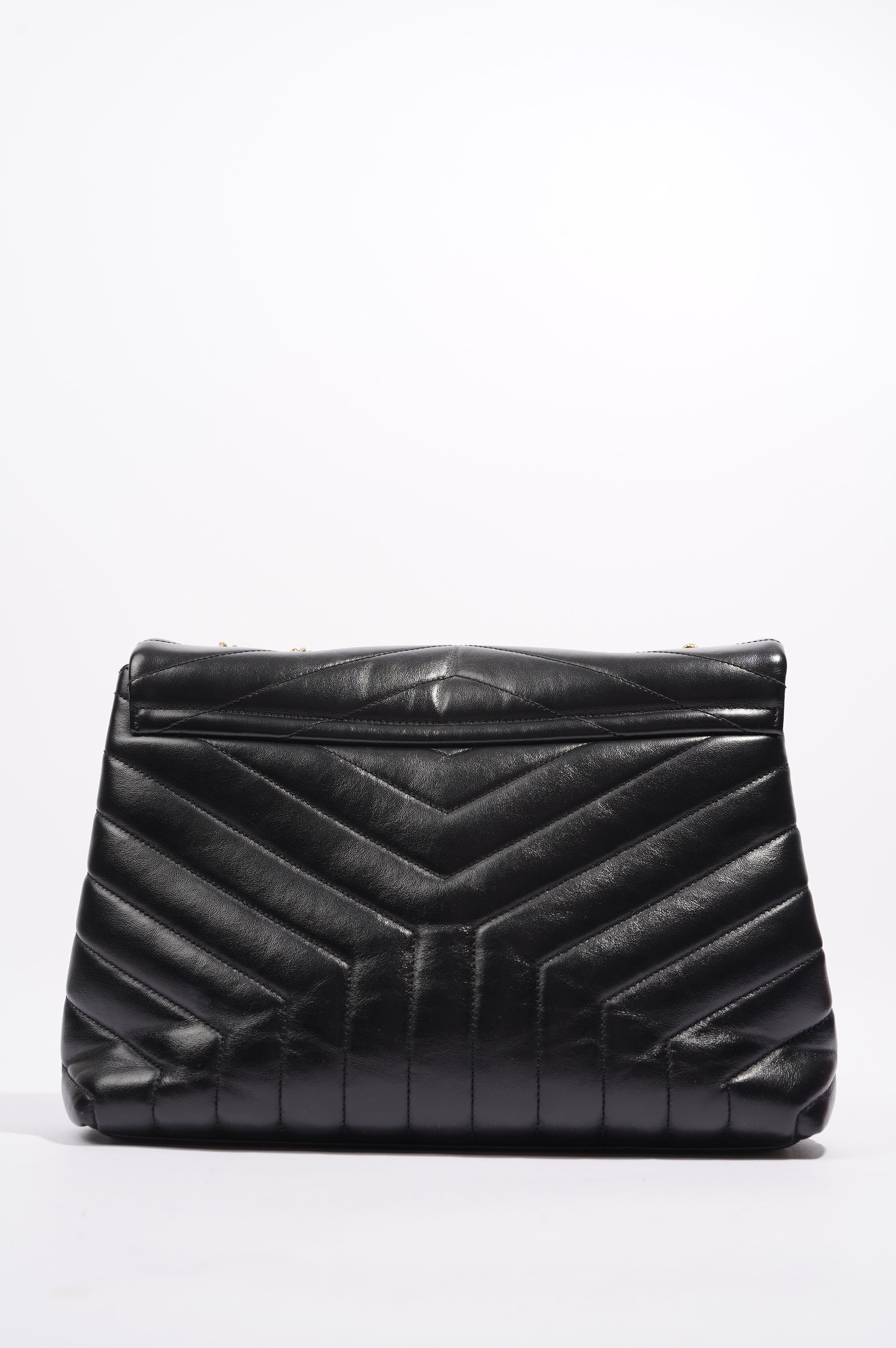 Saint Laurent Womens Lou Lou Black / Gold Medium