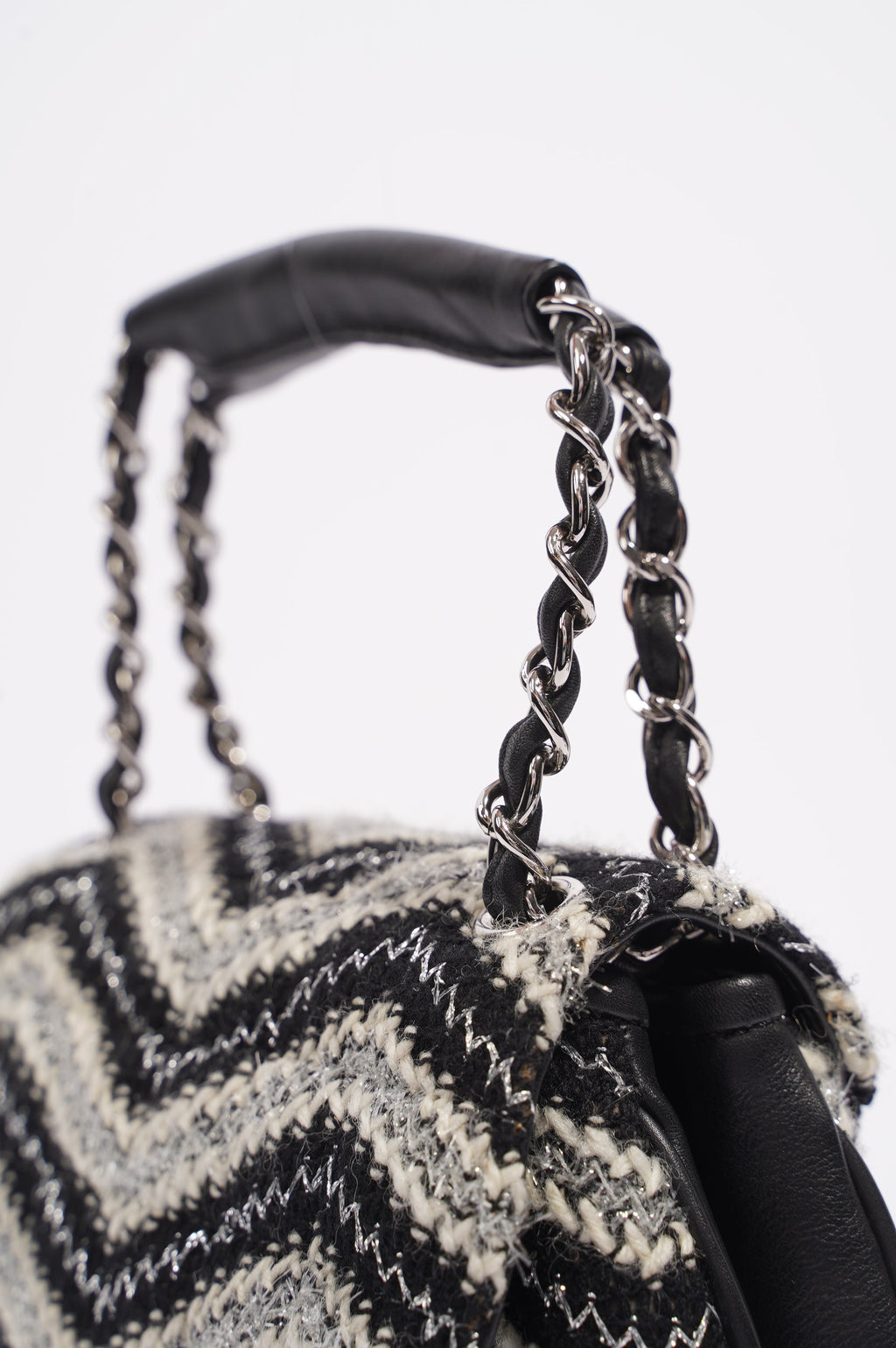 Chanel Womens Chevron Tweed Multi