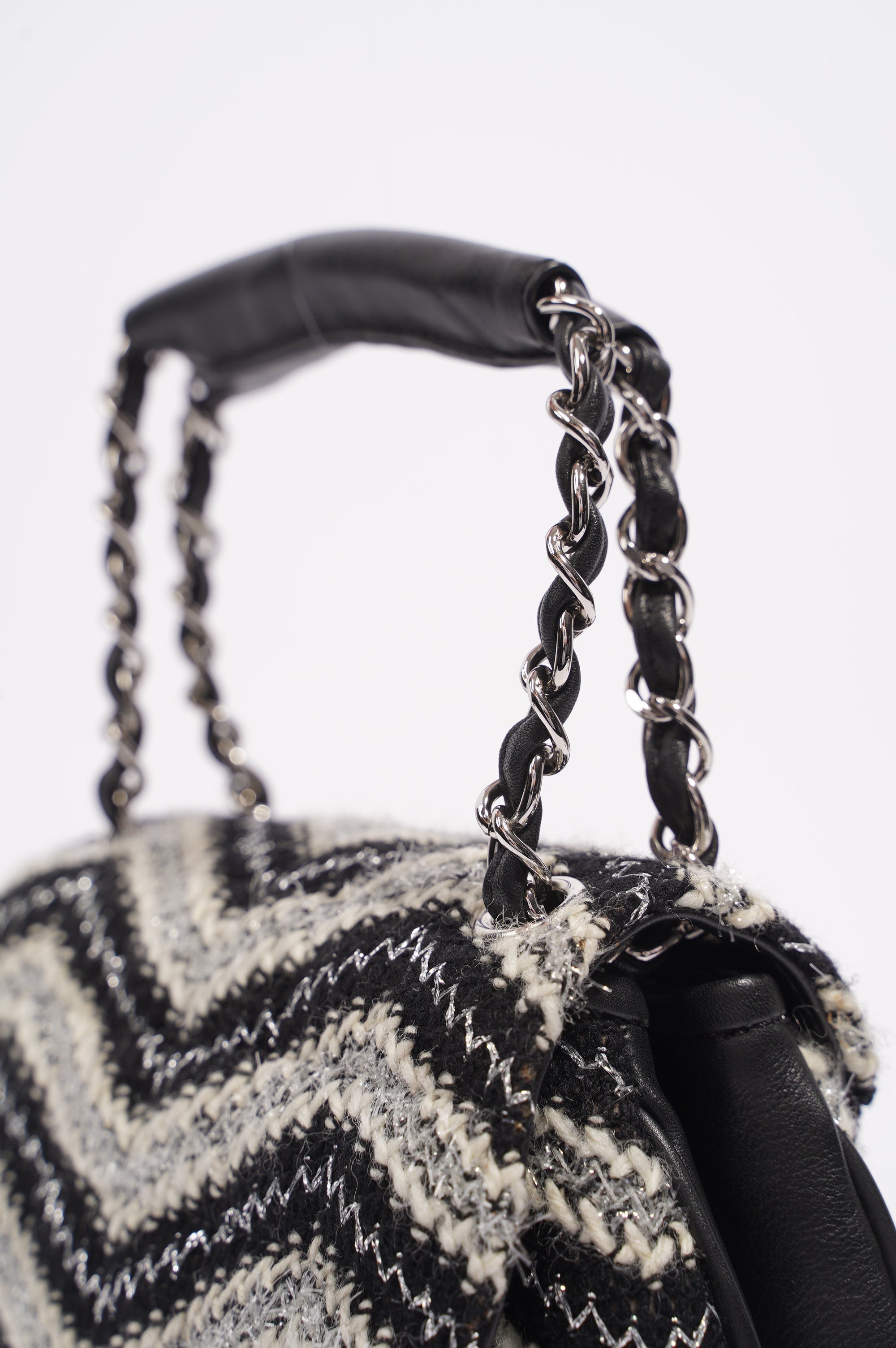Chanel Womens Chevron Tweed Multi