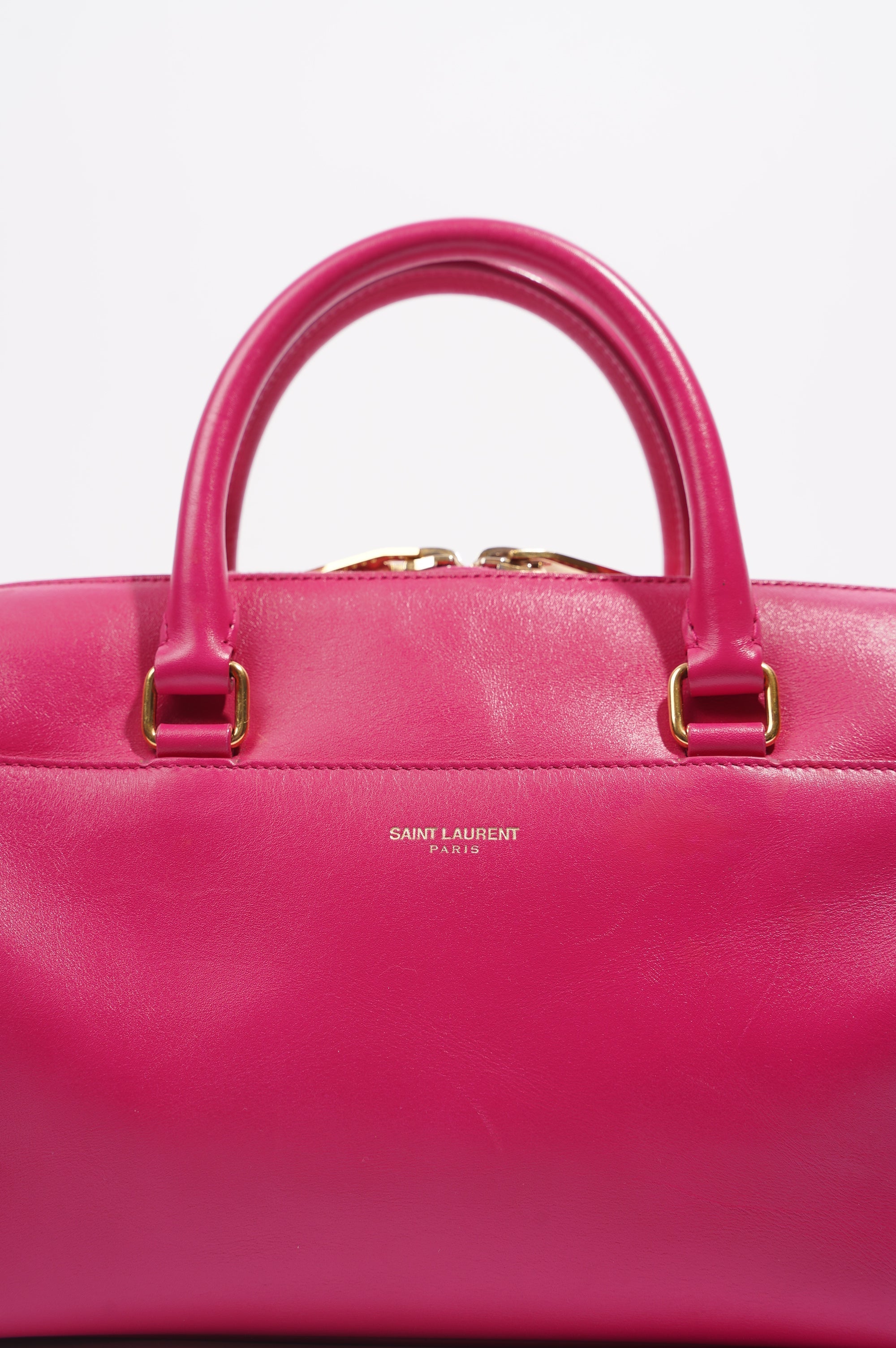 Saint Laurent Womens Duffle Bag Pink Leather Baby