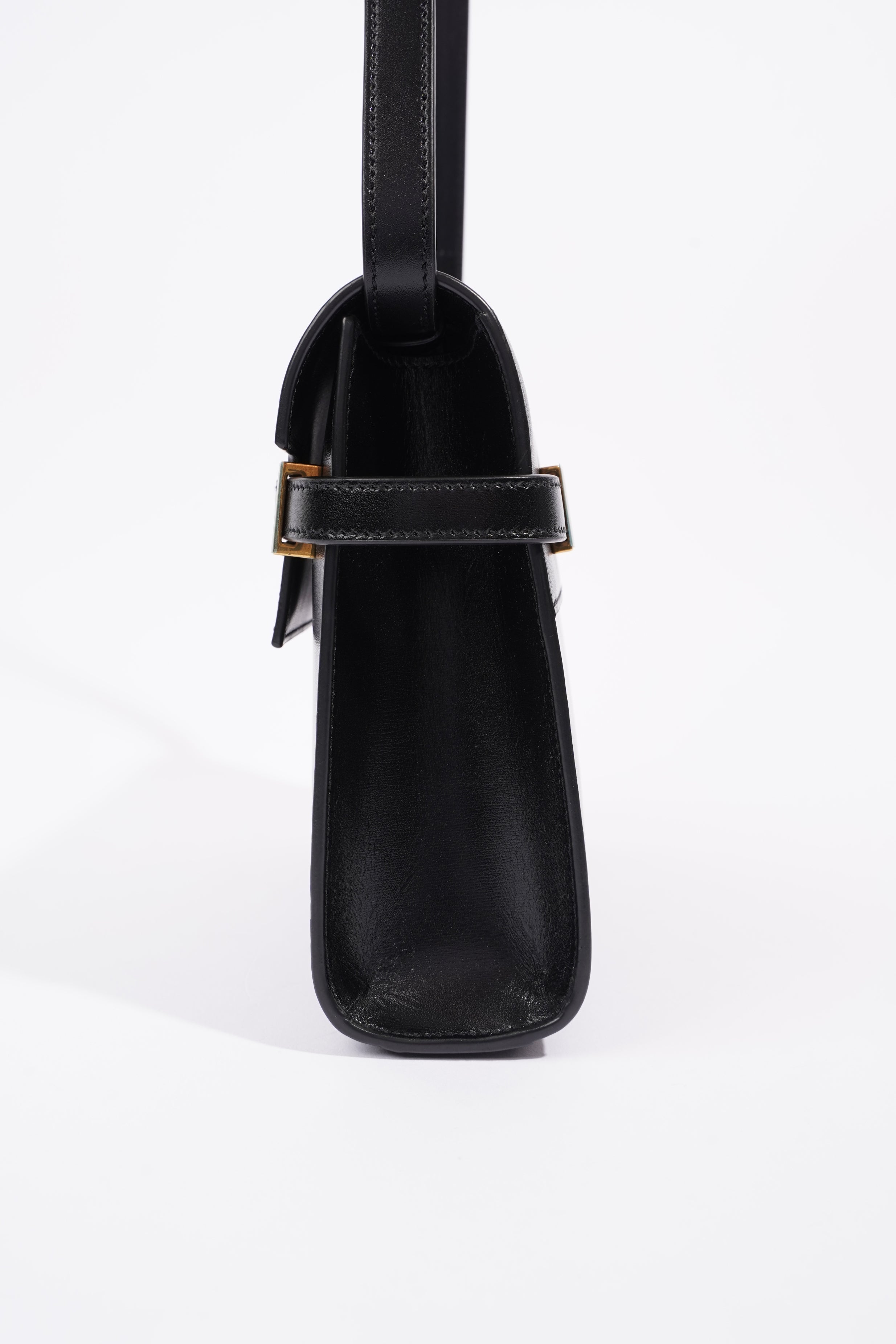 Saint Laurent Manhattan Shoulder Bag Black Leather Small