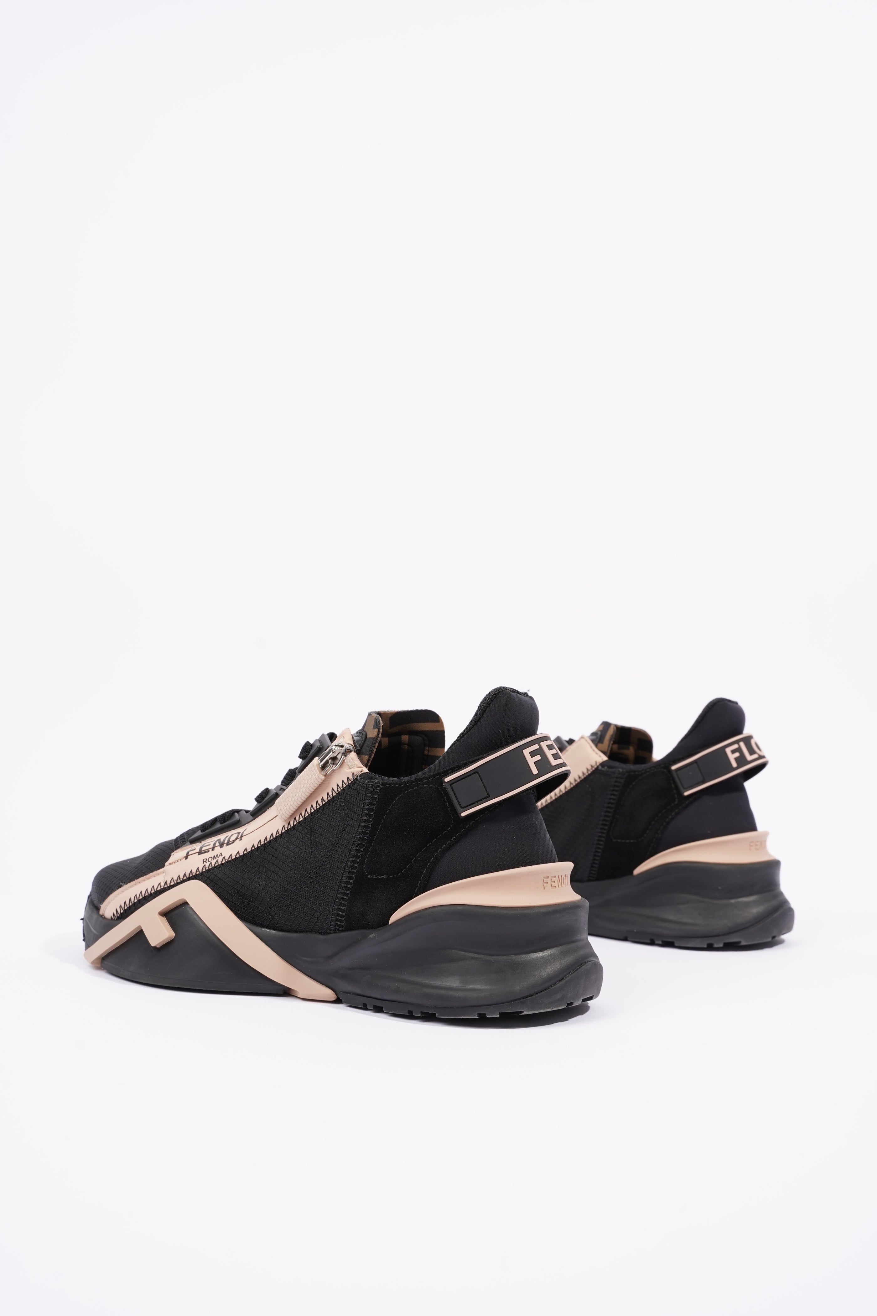 Fendi Womens Flow Sneaker Black / Nude EU 37 / UK 4
