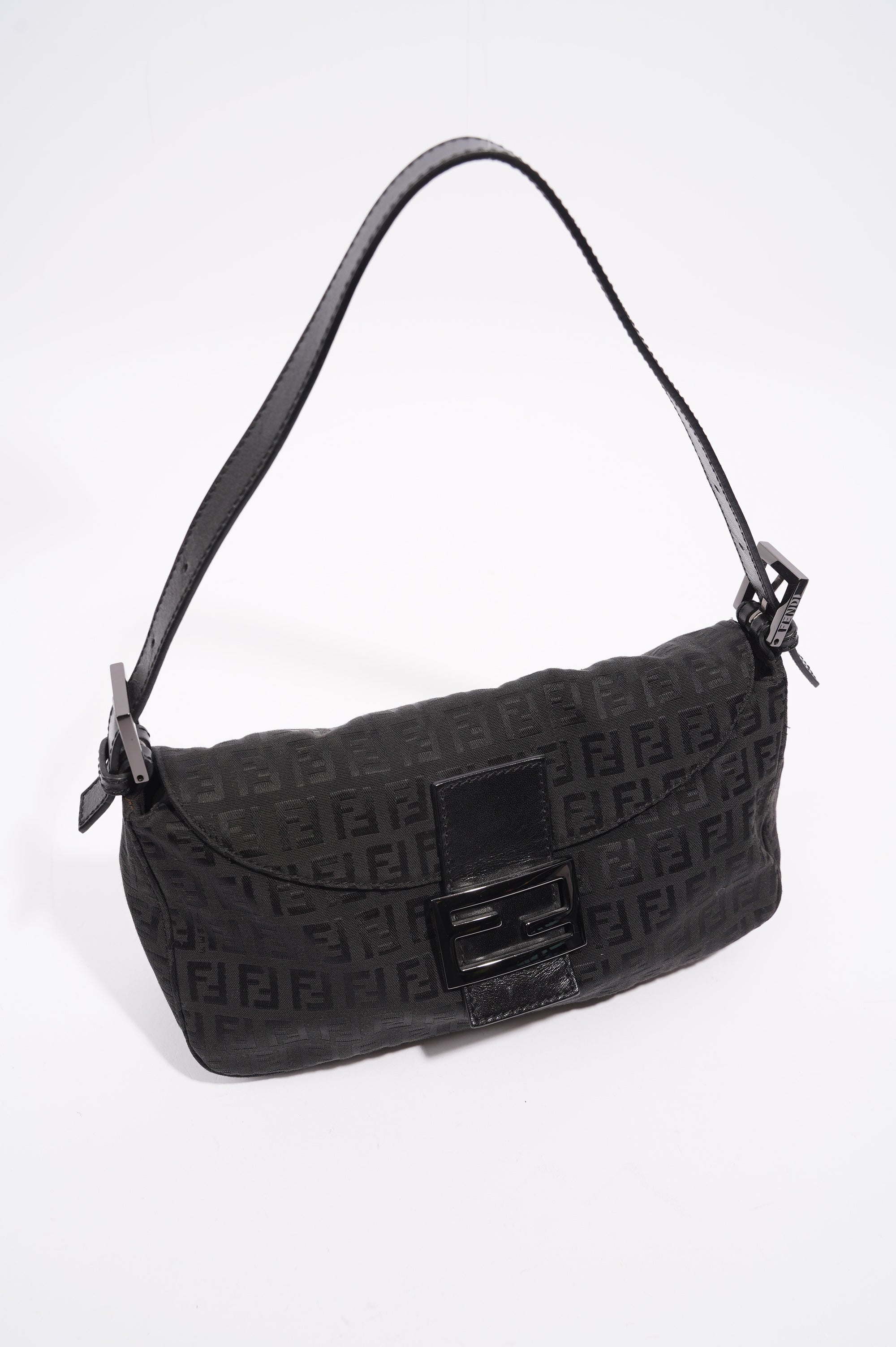 Fendi Womens Baguette Bag Black Small