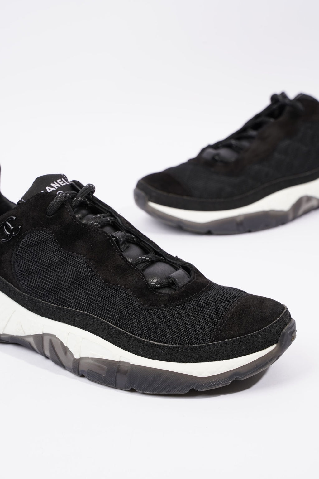 Chanel CC Logo Runners Black / White EU 40.5 / UK 7.5