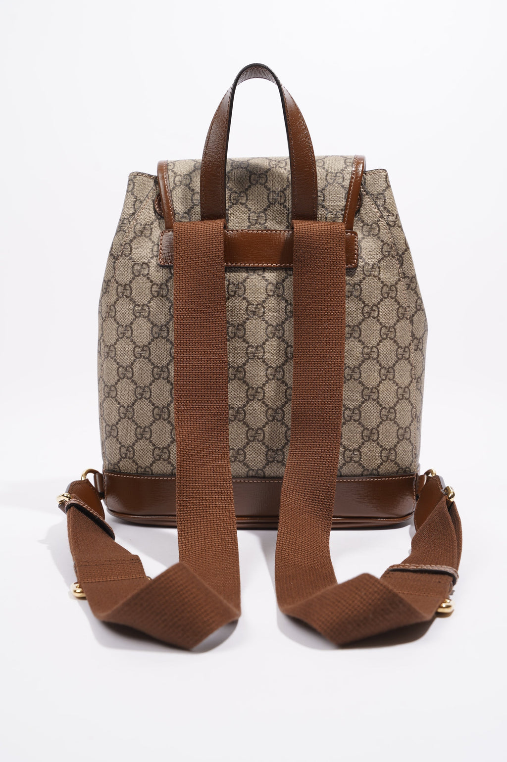 Gucci Womens GG Supreme Backpack Brown