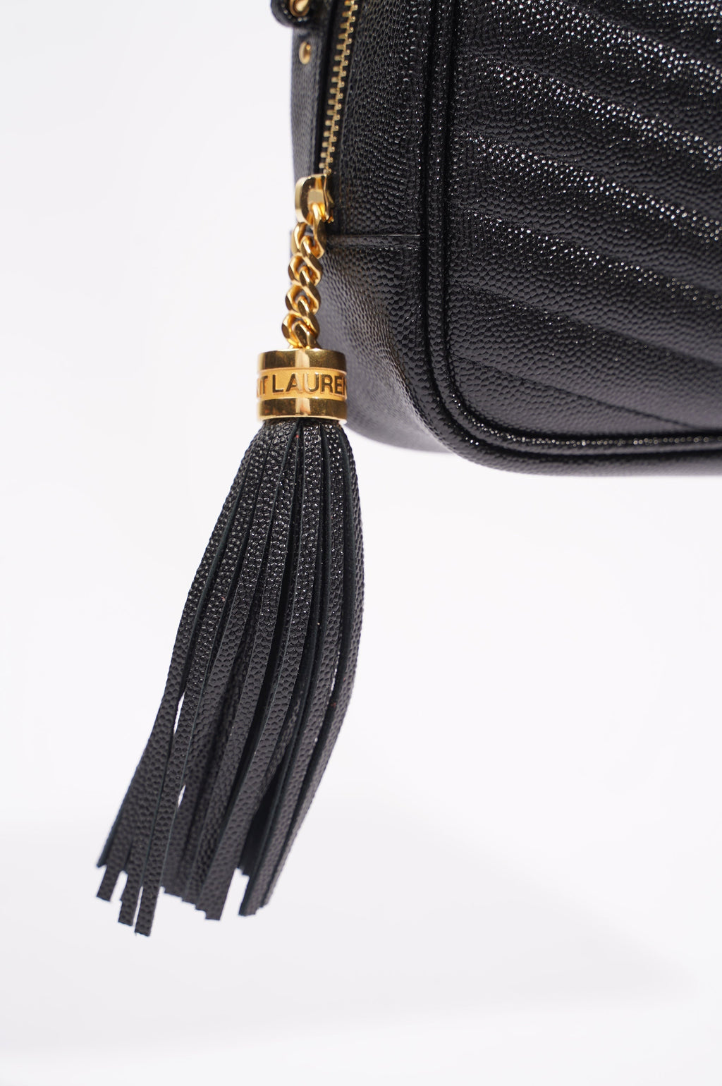 Saint Laurent Womens Lou Mini Bag Black / Gold