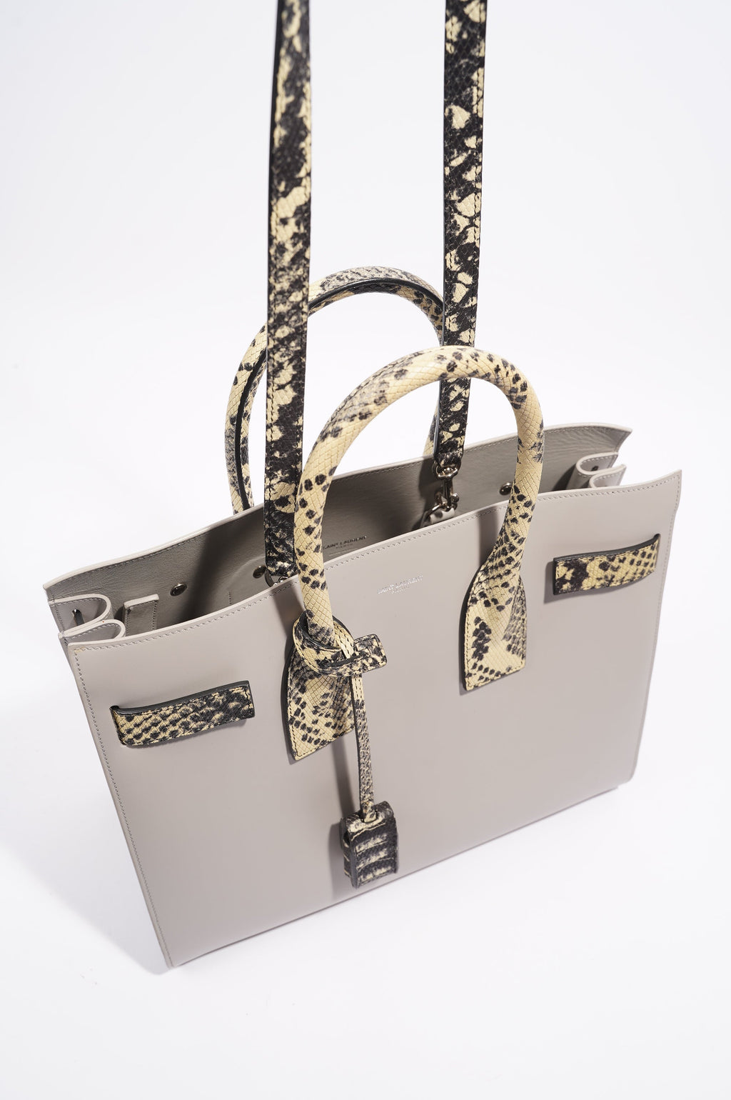 Saint Laurent Sac du Jour Grey / Animal Print Leather Small